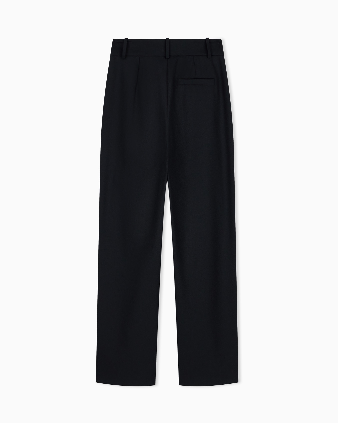 Wide-leg trousers in wool and cashmere flannel with pleats Slide 2