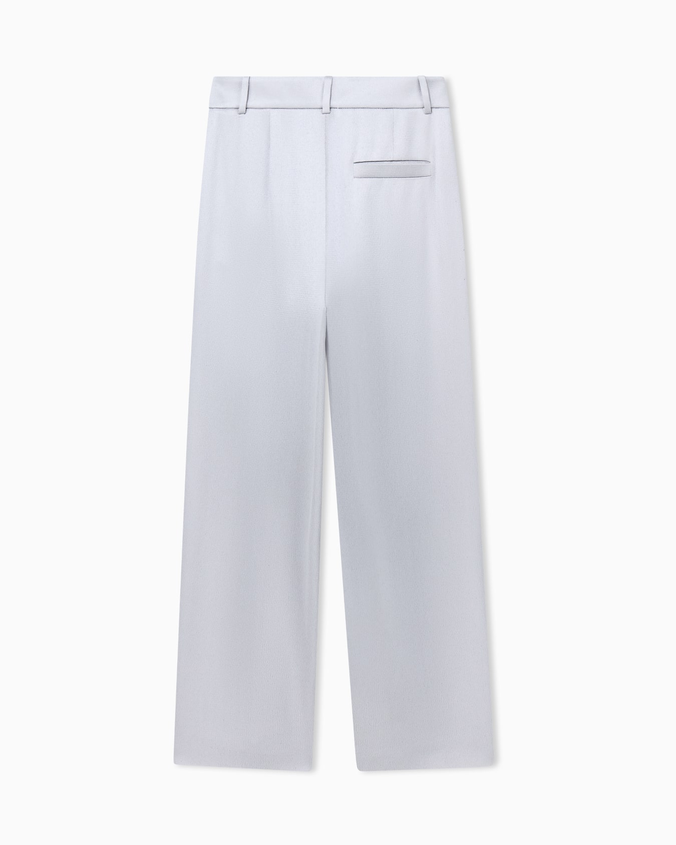 Bundfaltenhose aus gehämmertem Satin mit weitem Bein Folie 2