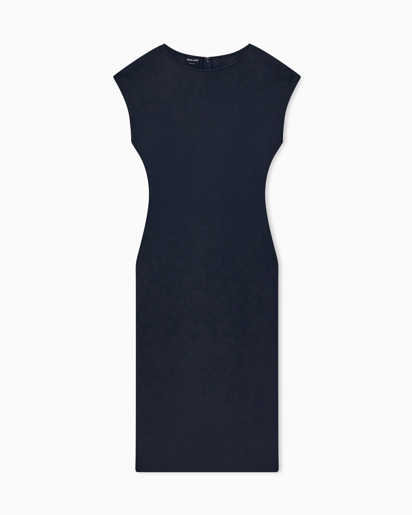 Dress short-sleeved sheath in double-stretch virgin wool Slide 0