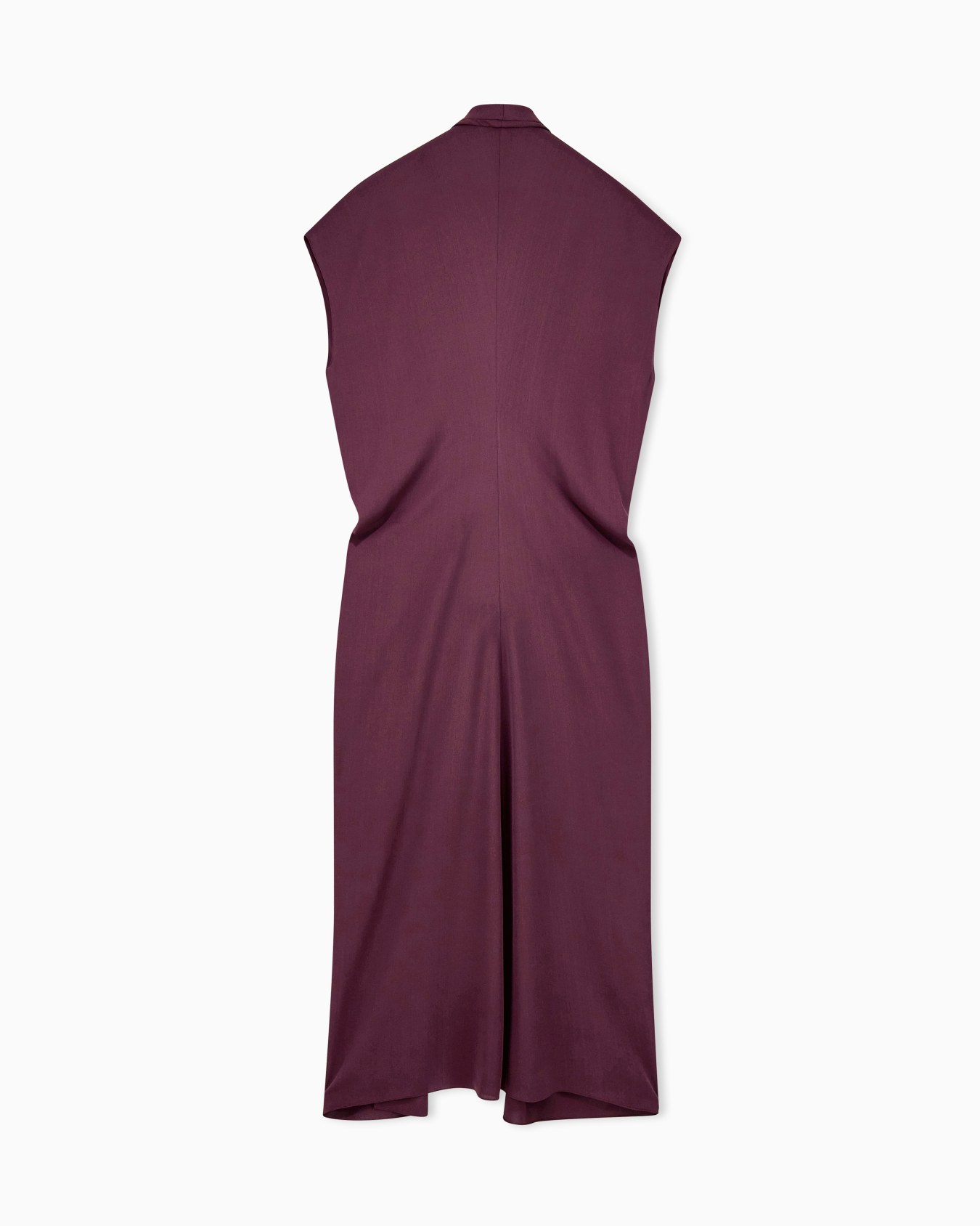 Kleid aus Seiden-Georgette mit V-Ausschnitt und Drapierung Folie 2