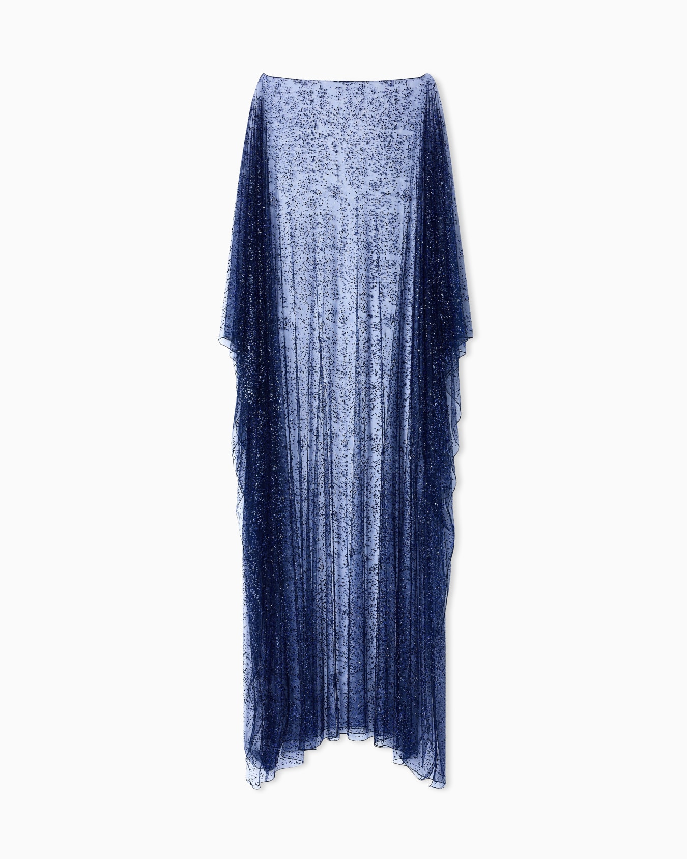 Poncho long en tulle et strass Diapositive 0