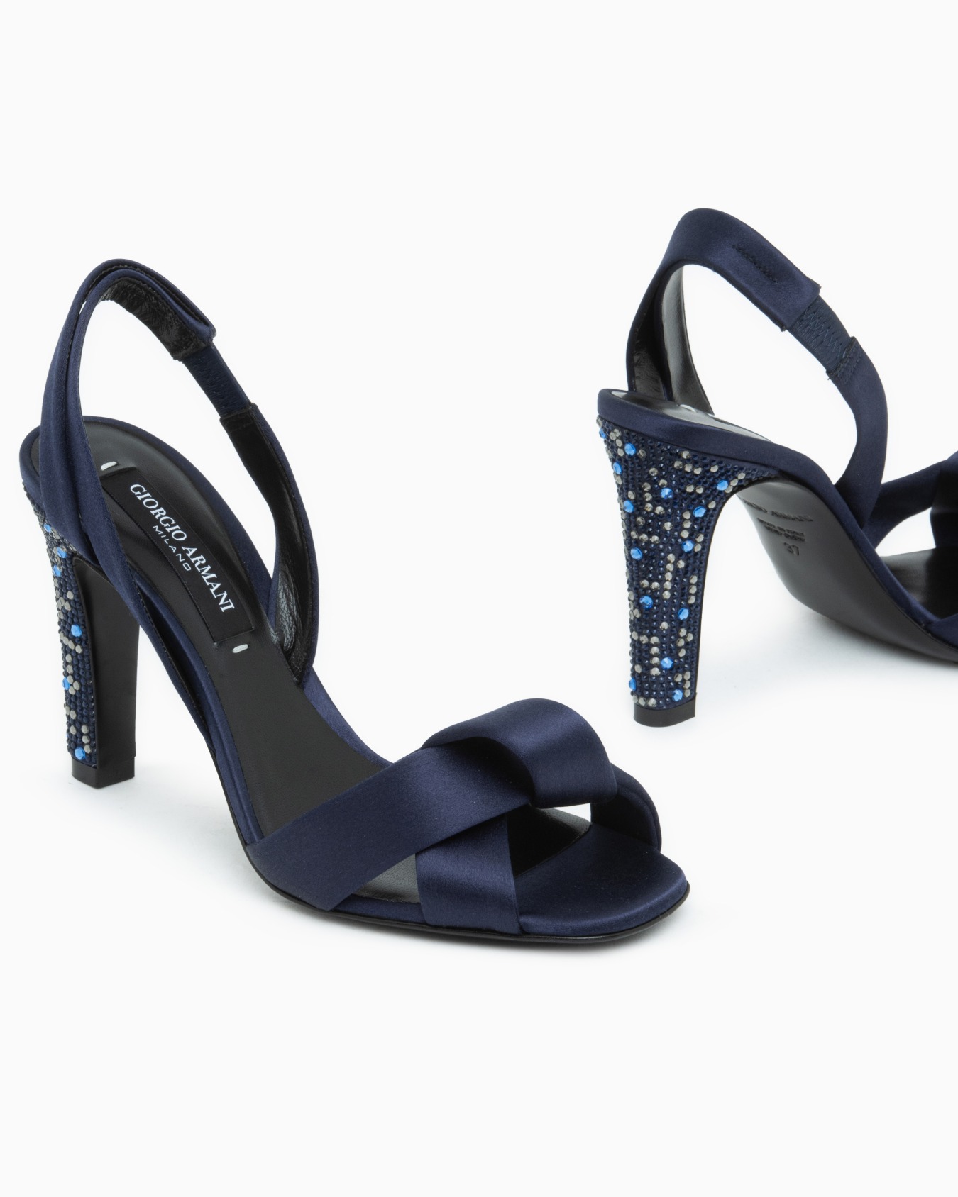 Sandals in viscose and silk satin with leather sole Slide 4