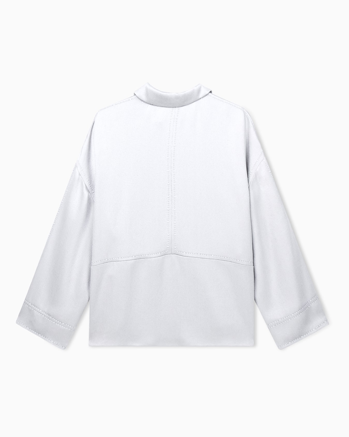 Shirt gehämmertes Satin mit tiefem v-Ausschnitt und Reliefmuster Folie 2