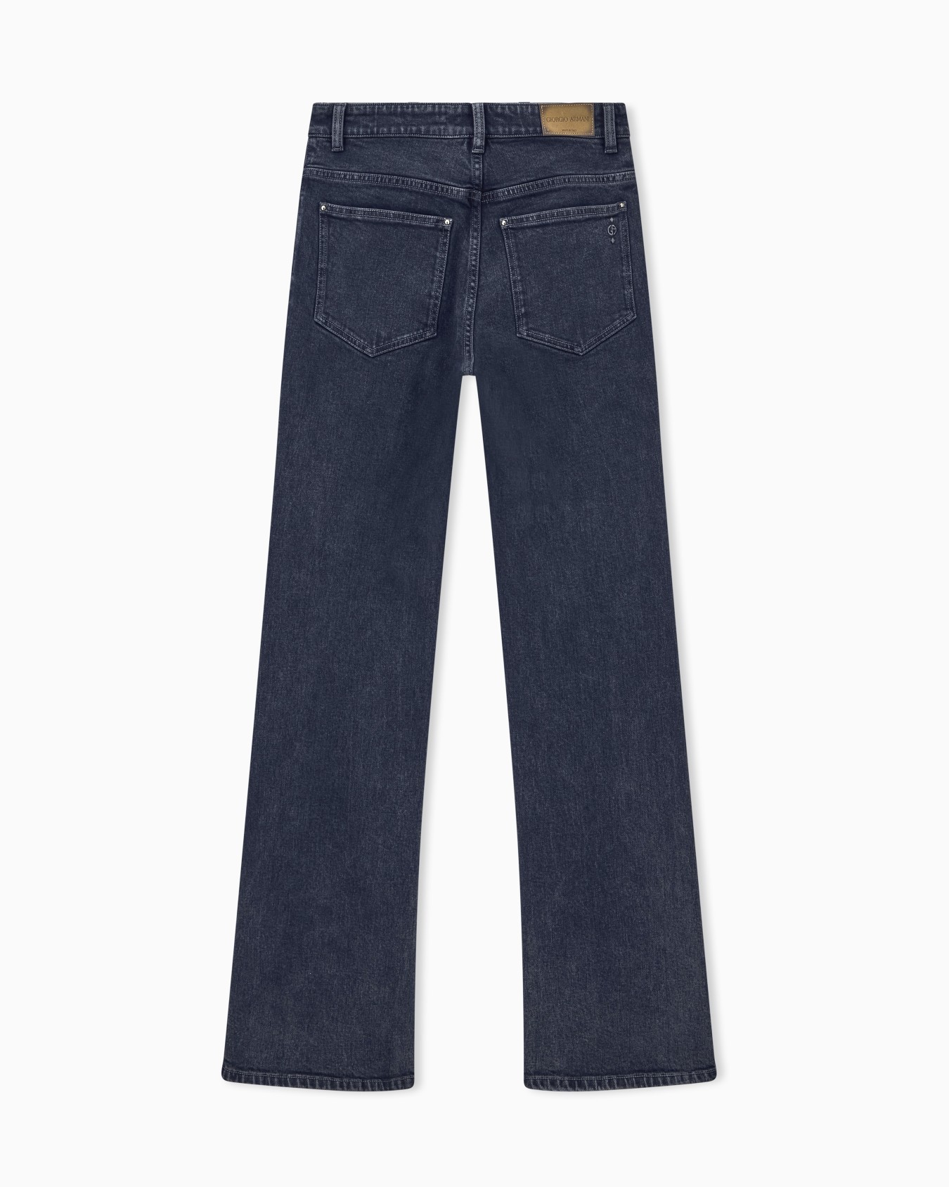 Slim-fit flare jeans in overdyed stretch cotton denim Slide 2