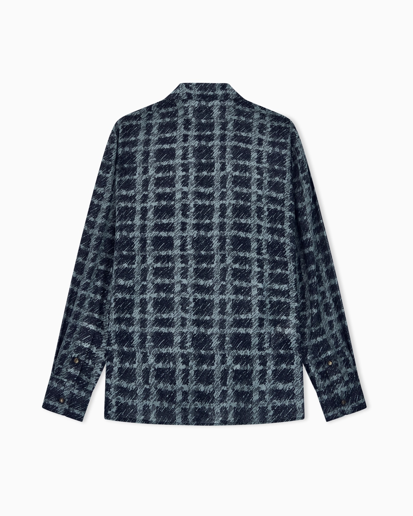 Shirt regular fit check silk chiffon with patch pockets Slide 1