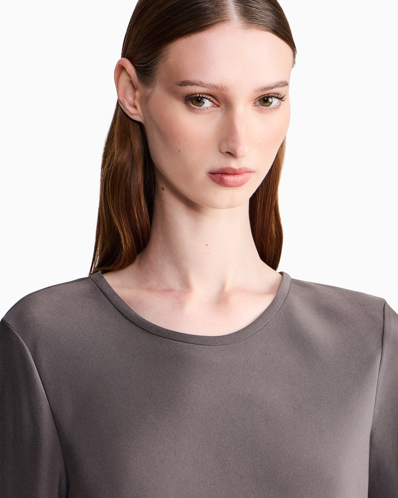 Slim-fit bias-cut blouse in stretch silk-blend crepe Slide 6