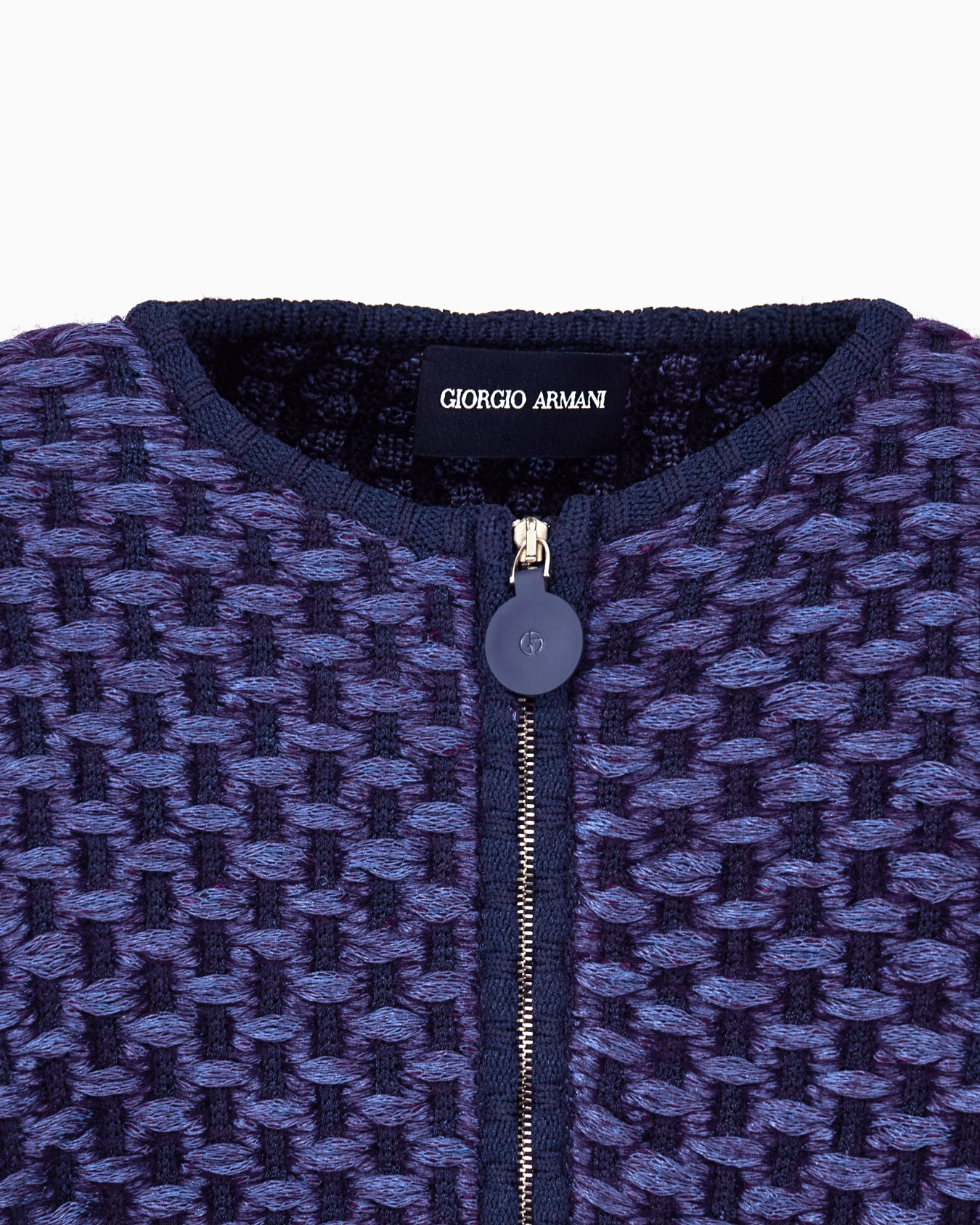 Blazer Jackets full zip braided knit in silk and mohair Slide 4
