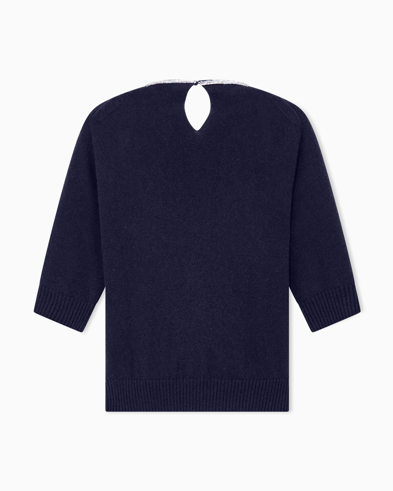 Sweater Sweaters cashmere microcrystals trim short-sleeve Slide 2