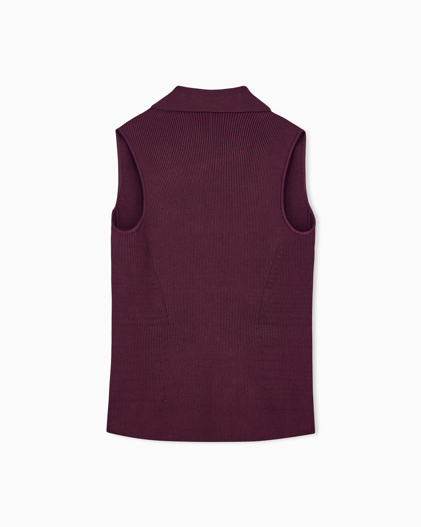 Double-breasted viscose knit vest Slide 1
