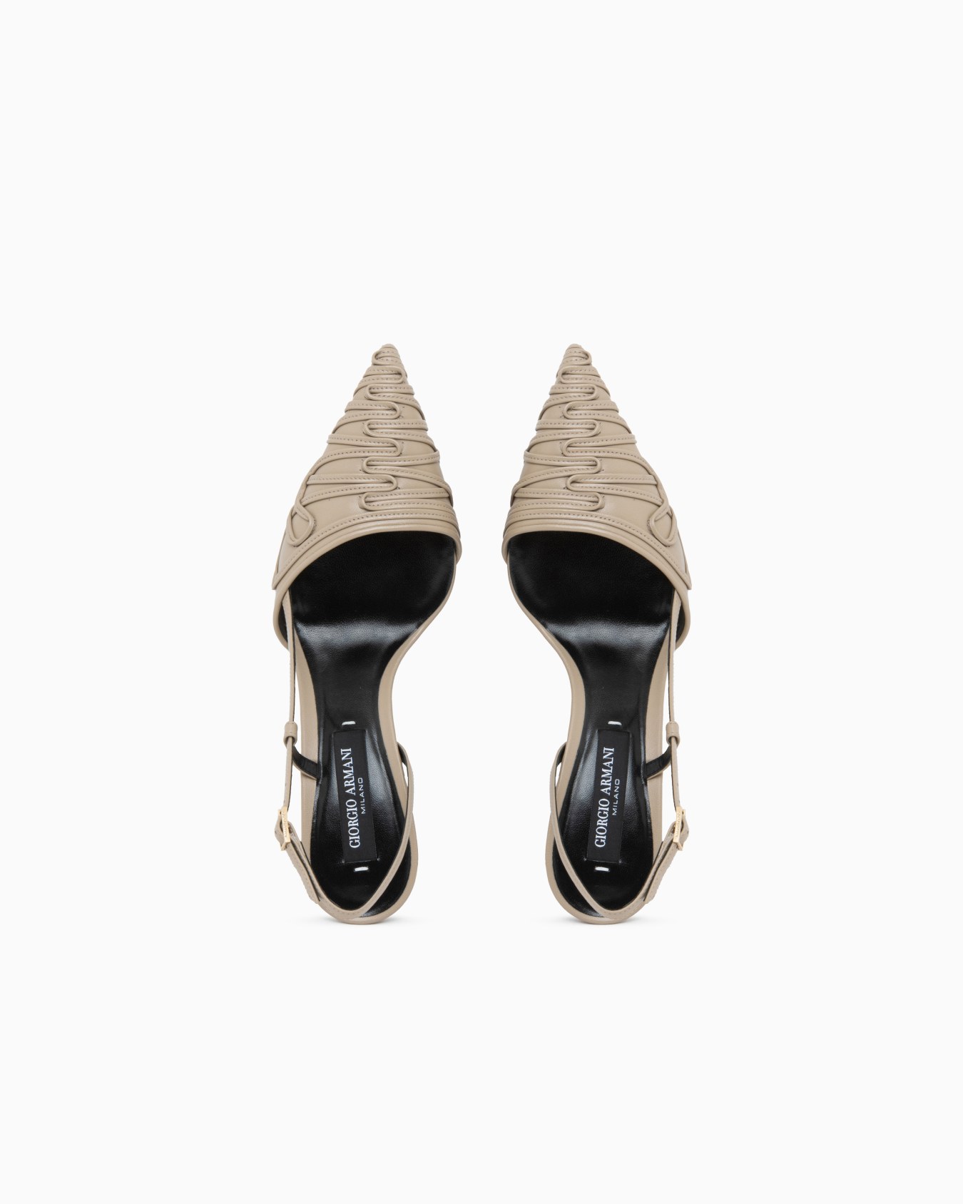 Decollete Slingback aus Leder mit geflochtenem Obermaterial Folie 2