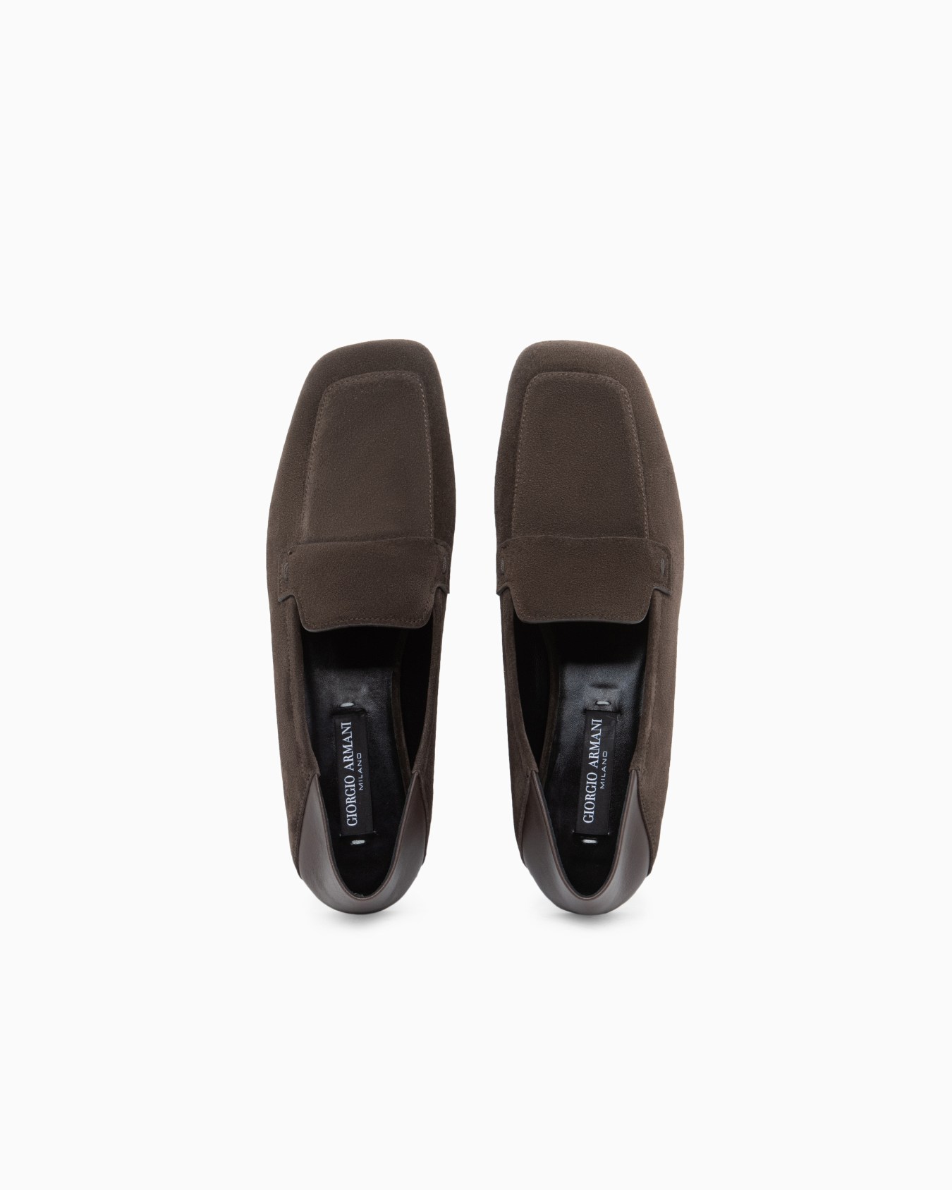 Loafer in split leather with leather lining and sole Slide 2