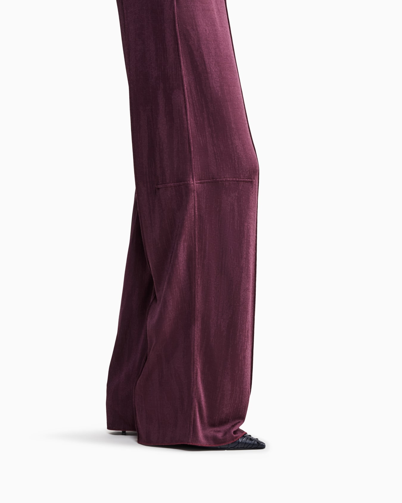 Trouser wide-leg in jacquard jersey with elastic waistband Slide 6
