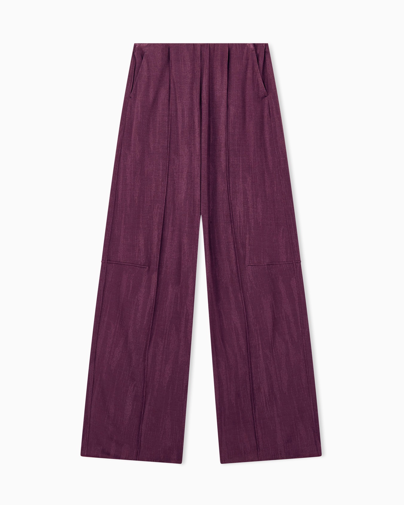 Trouser wide-leg in jacquard jersey with elastic waistband Slide 0