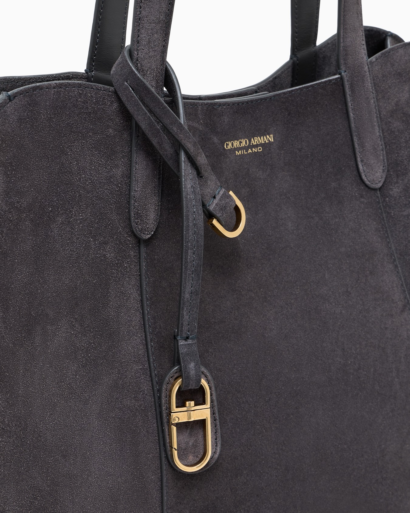 Shoulder bag in split leather Slide 4