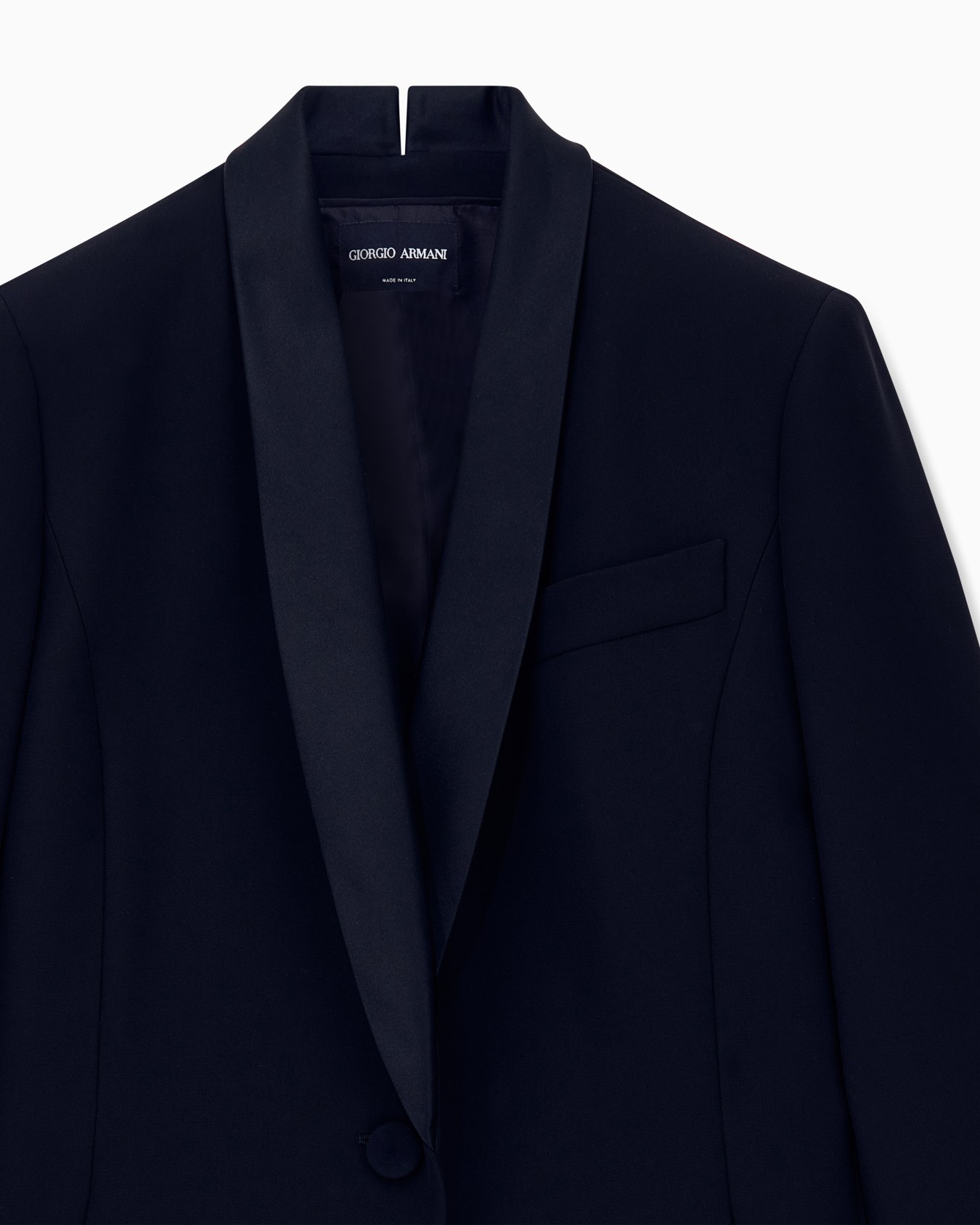 Einreihiger Blazer aus Seidencady mit Satinschalkragen Folie 2