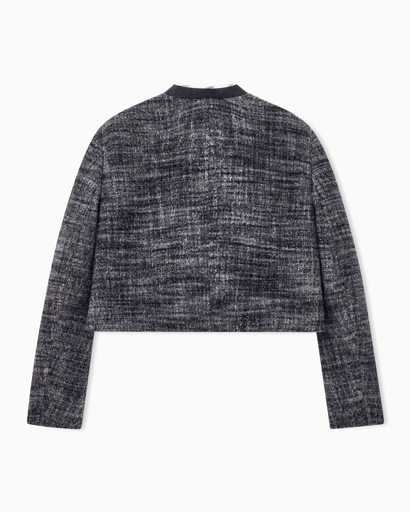 Kurze Wolljacke mit Hornknöpfen und Lederquasten Folie 2