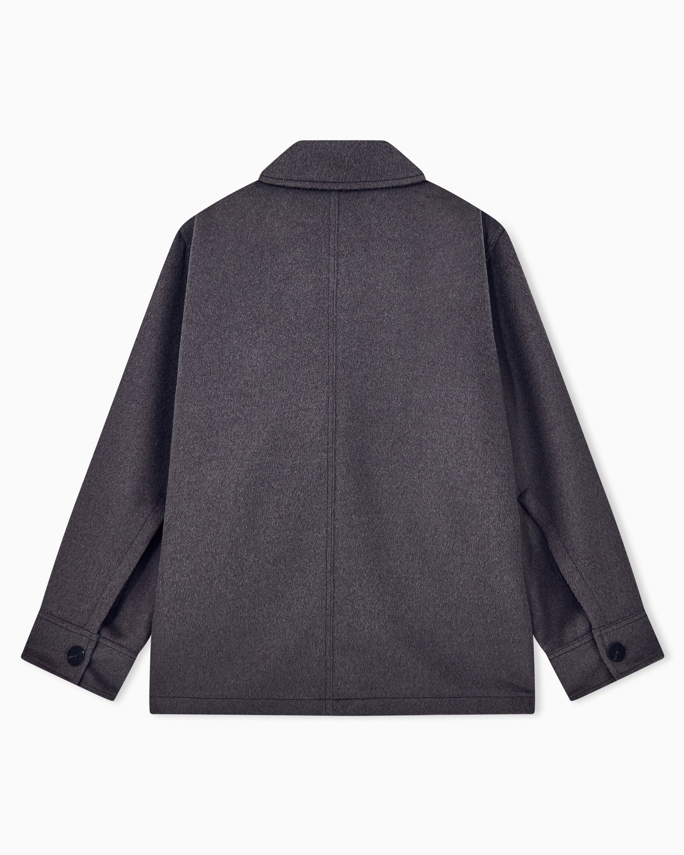 Caban coat regular fit in llama wool with patch pockets Slide 1