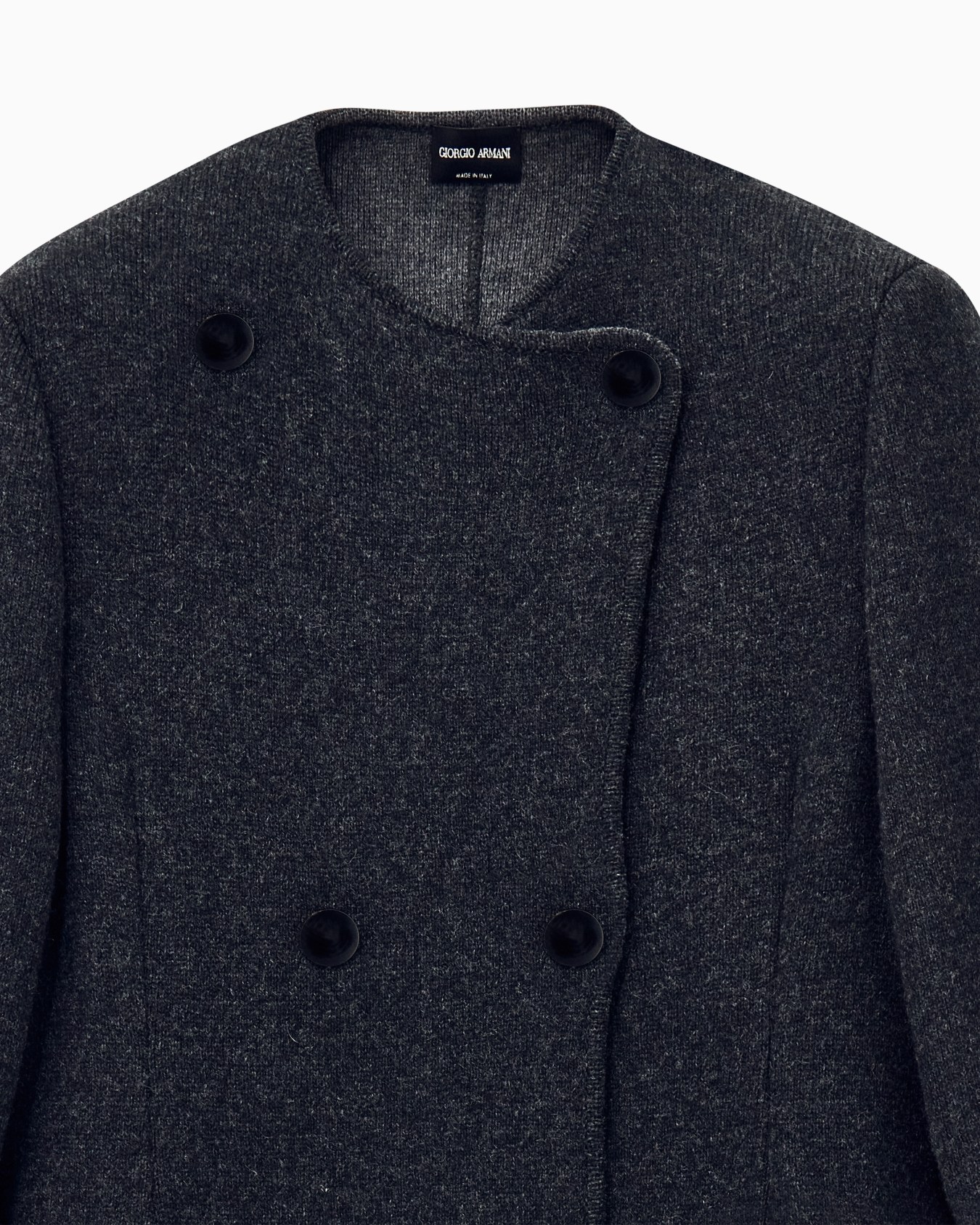 Coat Coats long cashmere knit with asymmetric buttoned front Slide 3