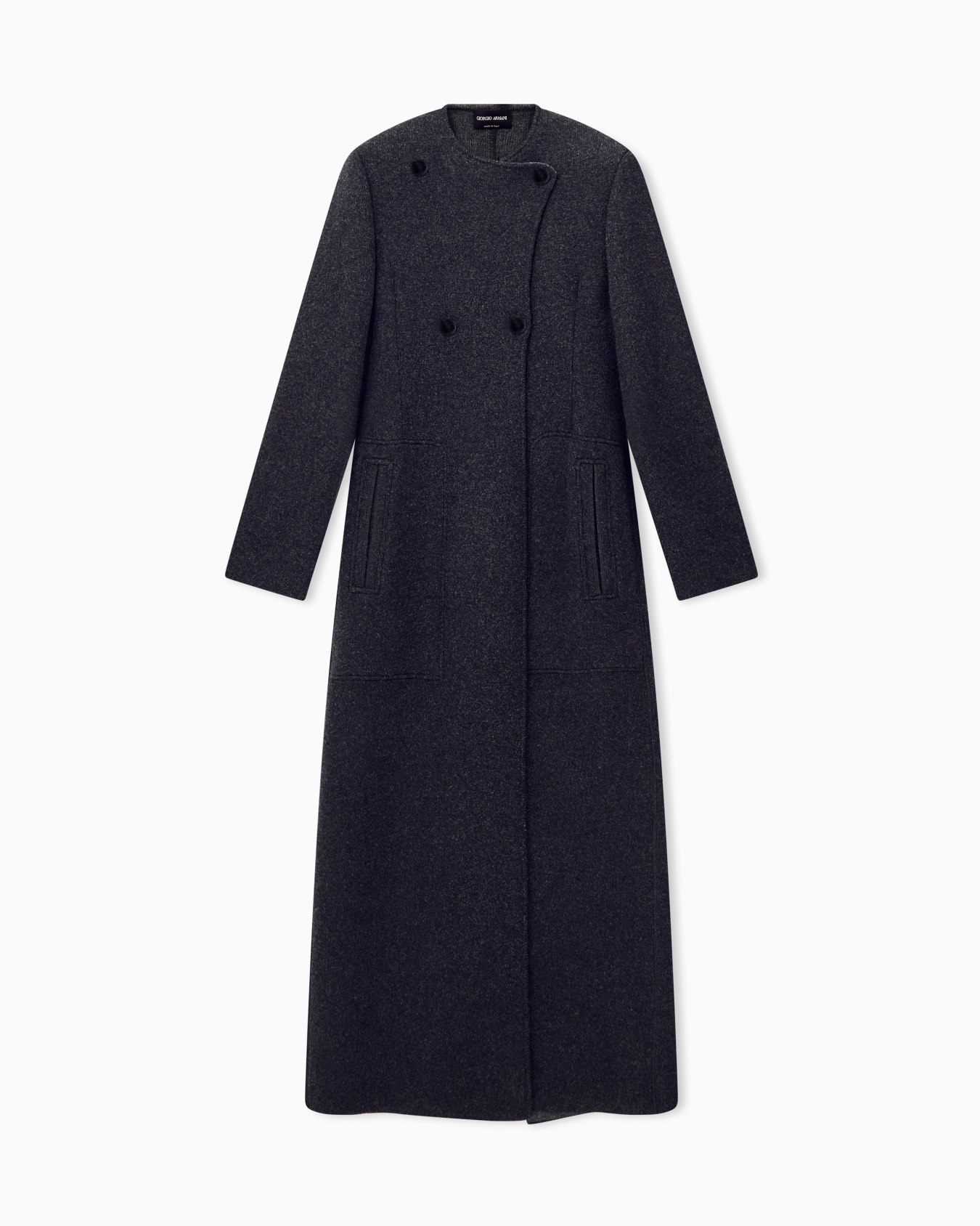 Coat Coats long cashmere knit with asymmetric buttoned front Slide 0