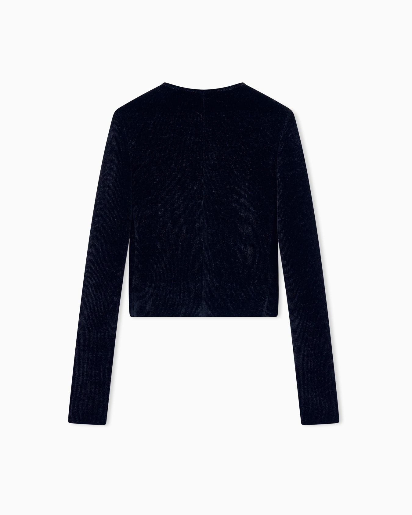 Blazer Jackets slim fit chenille crew neck metal zip Slide 2