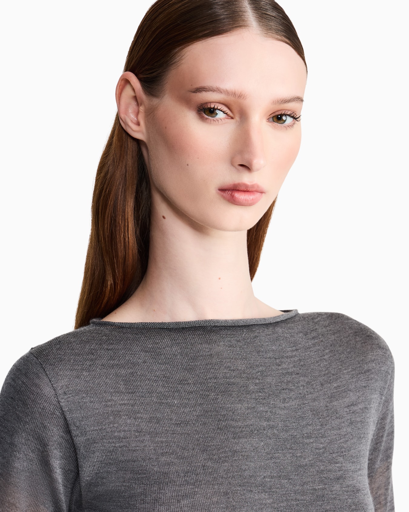 Pullover nahtlos aus Kaschmir mit Rundhalsausschnitt Folie 6