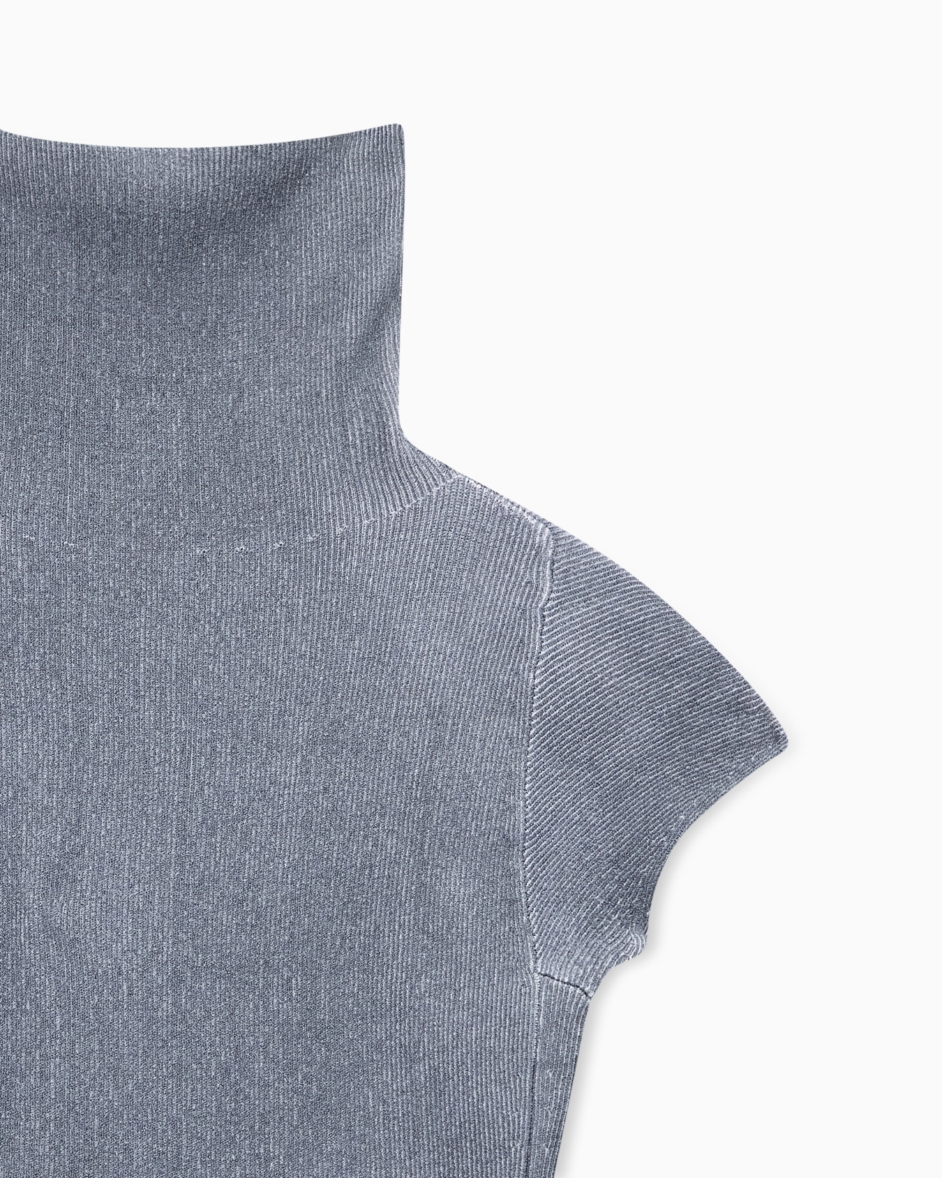 Sweater slim fit cup sleeve turtleneck English ribbed viscose Slide 3