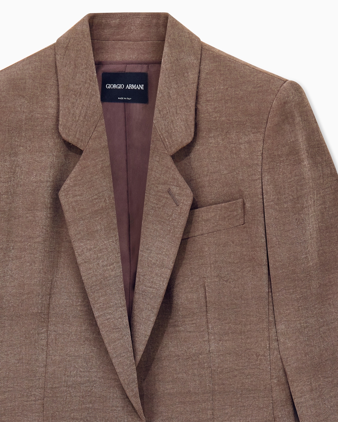 Blazer droit en soie lavée et laine vierge Diapositive 4