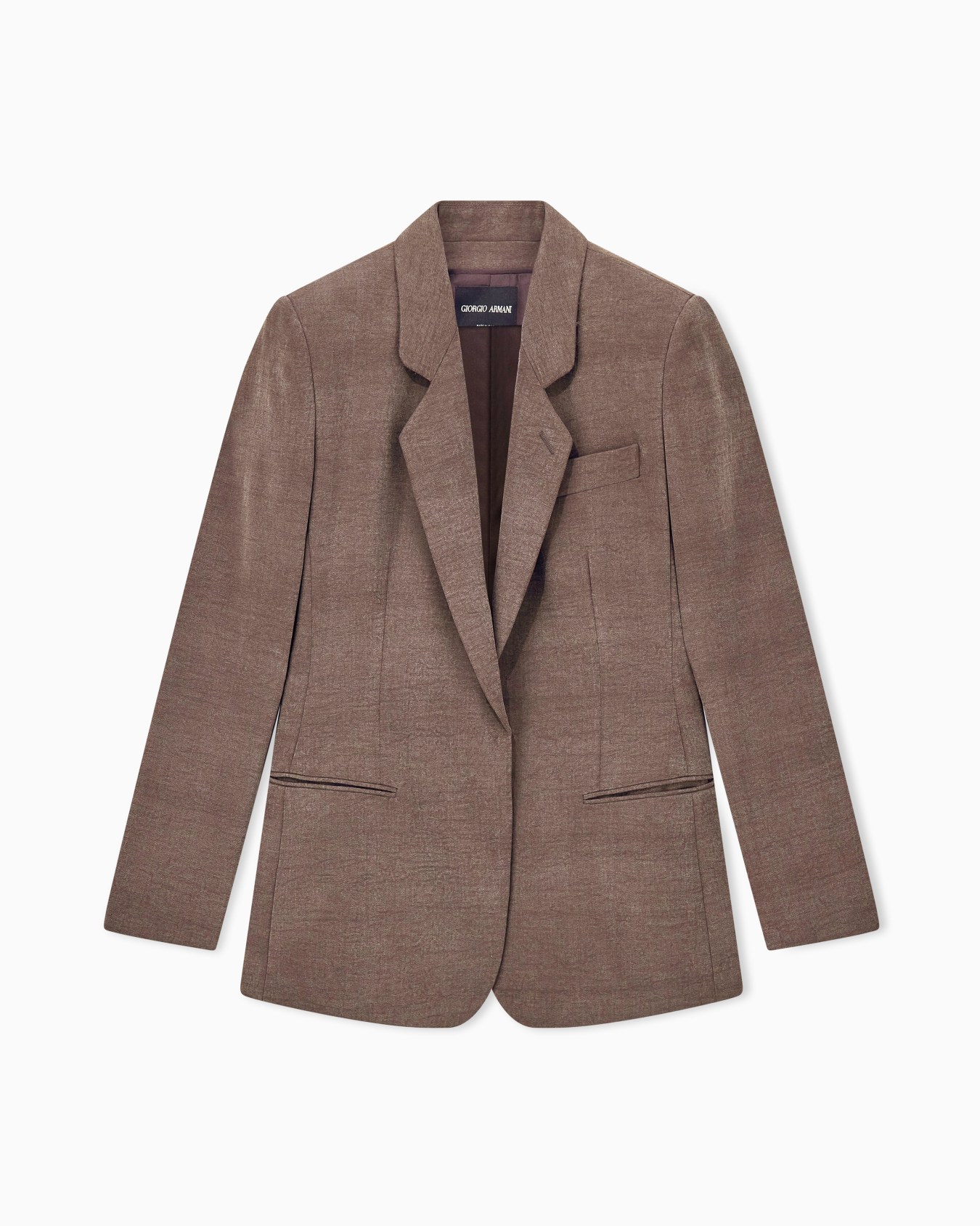 Blazer droit en soie lavée et laine vierge Diapositive 0