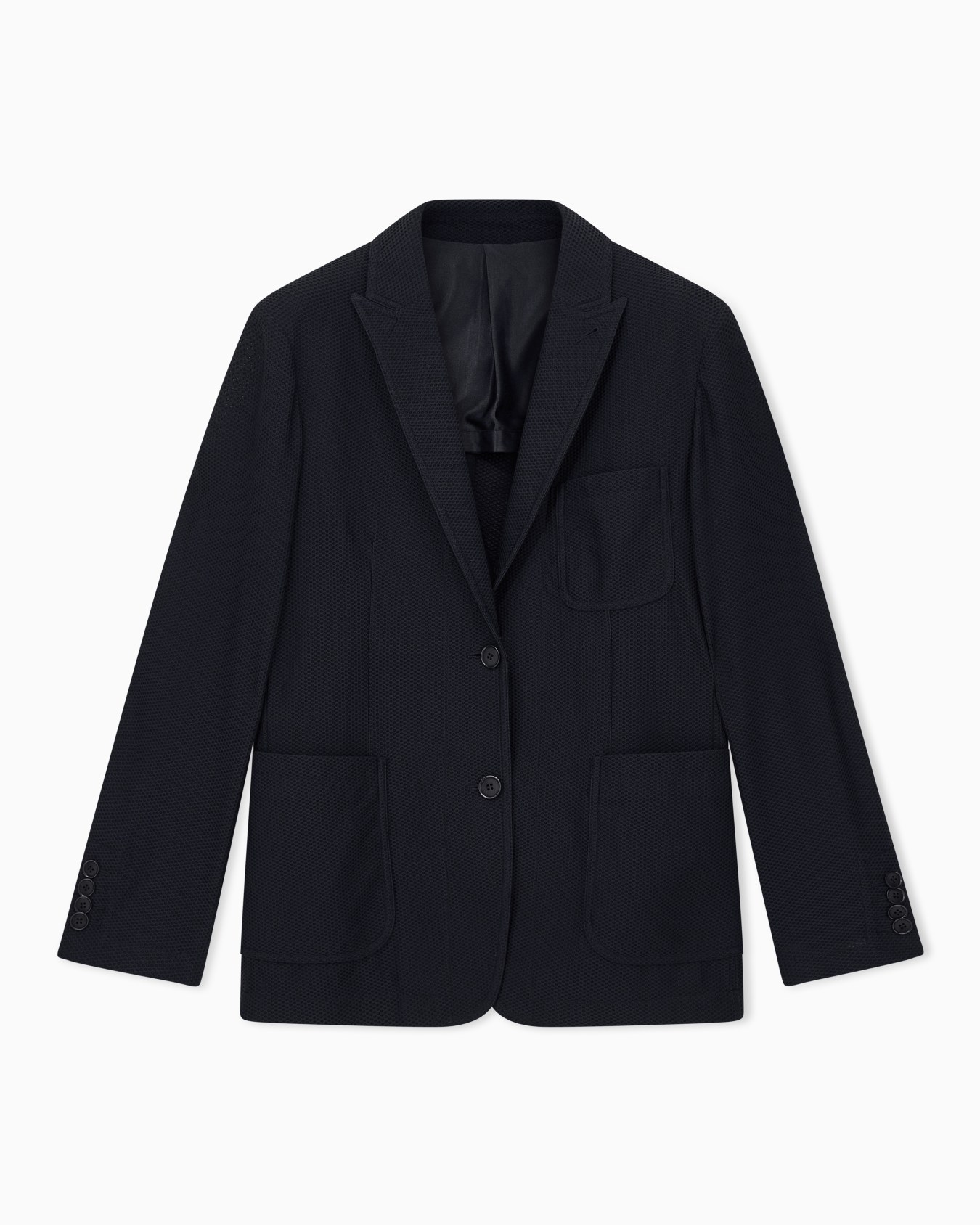 Blazer regular fit single-breasted in embossed mesh Slide 0