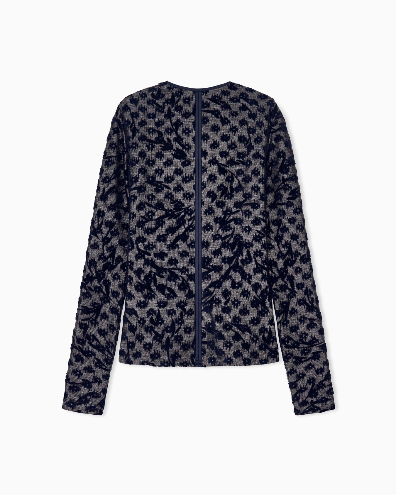 Pullover aus Jacquard-Jersey mit geometrischem Blumenmuster Folie 2
