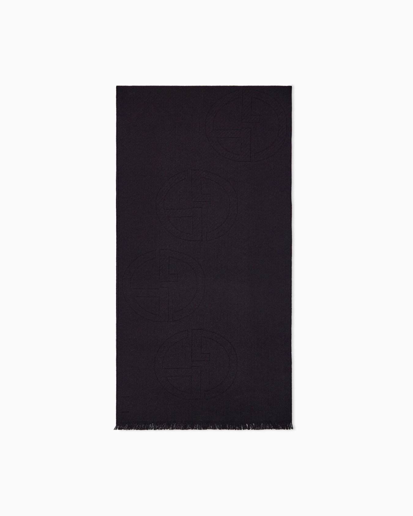 Stole New Normal in wool with scattered jacquard logo Slide 0