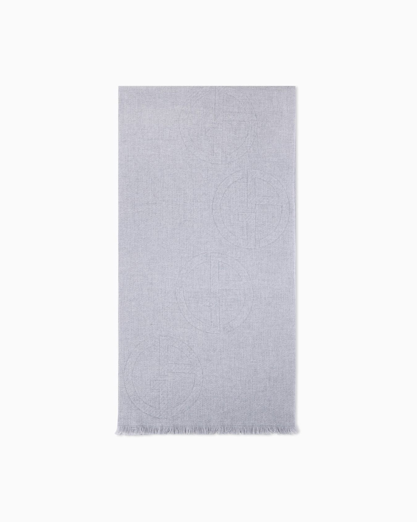 Stole New Normal in wool with scattered jacquard logo Slide 0
