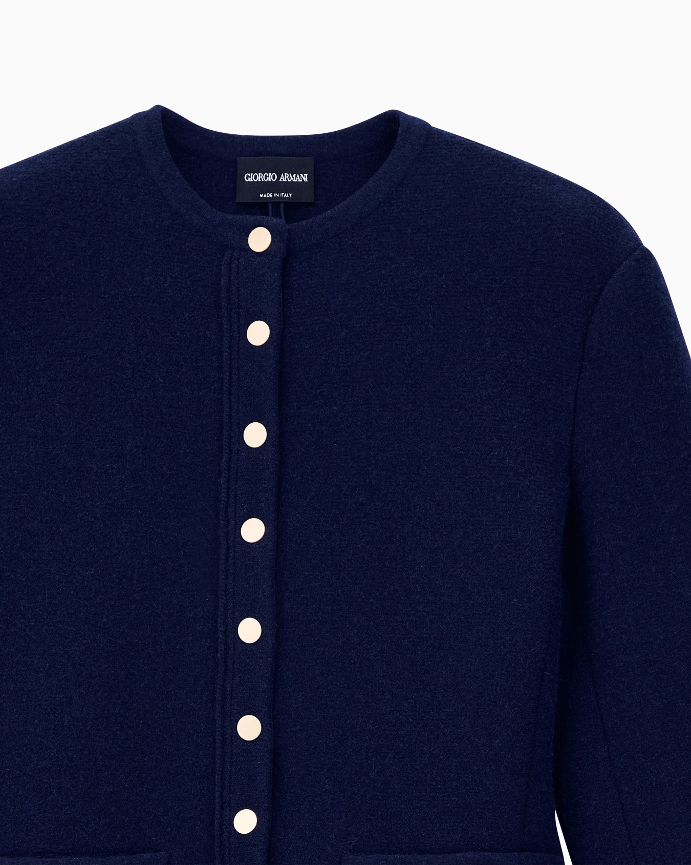 Blazer Jackets de punto lana y cachemir con cuello redondo Diapositiva 4