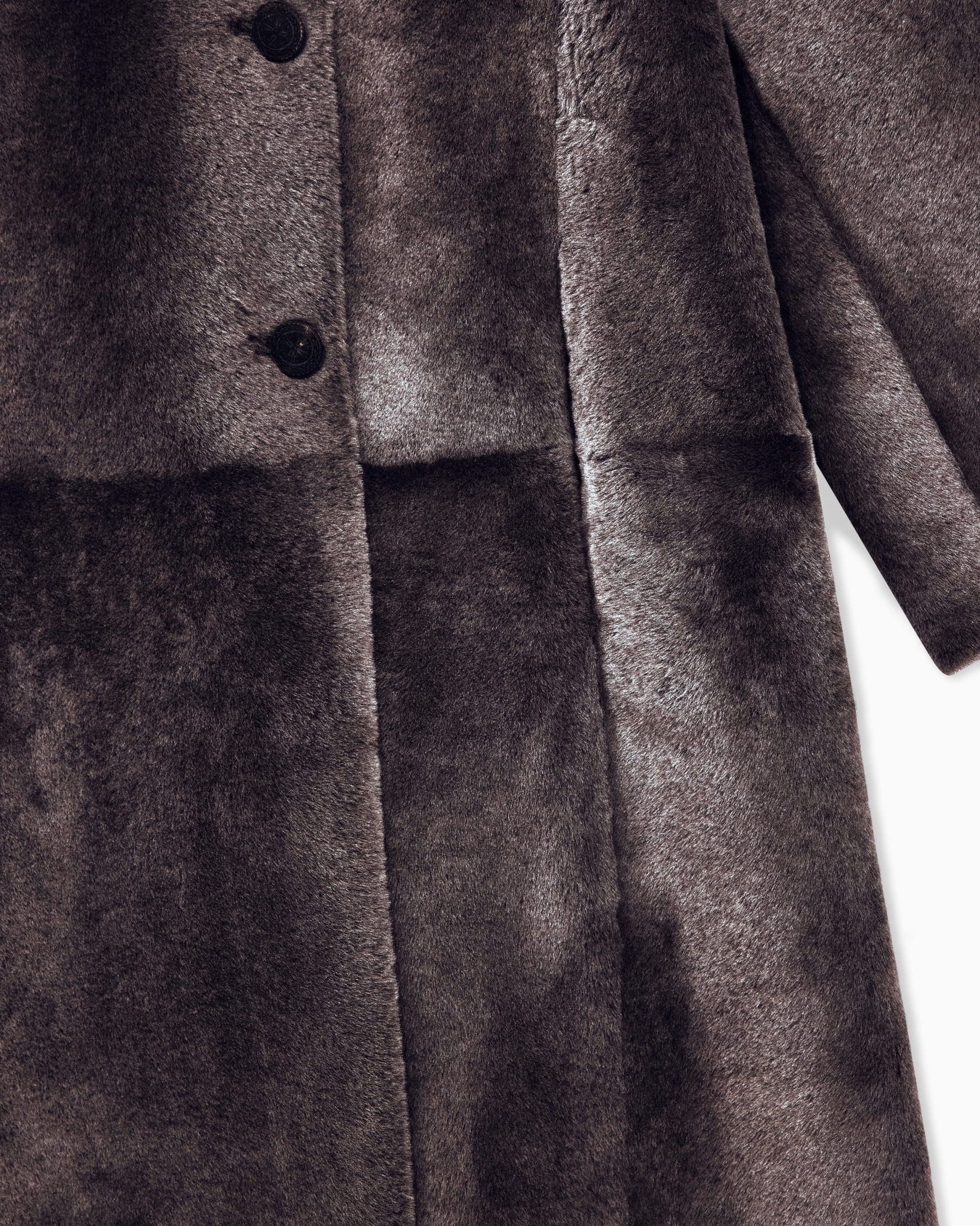 Coat reversible regular fit in shearling with horn buttons Slide 3