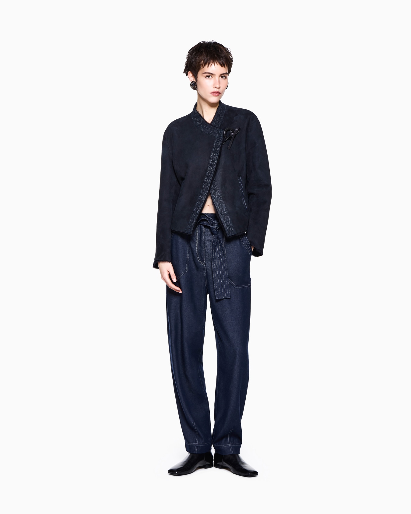 Leather Outerwear Slide 1