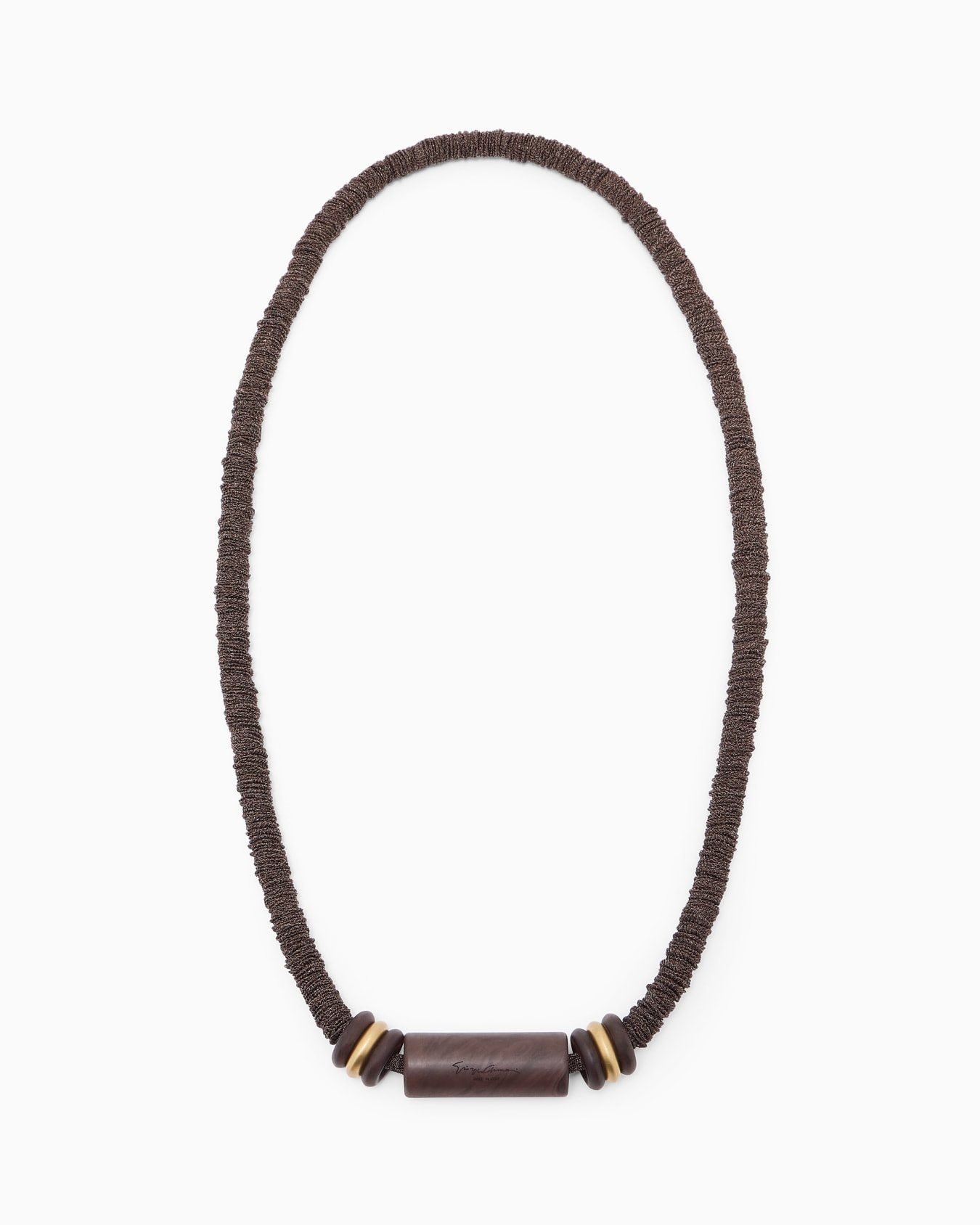 Collier New Normal avec cordon texturé et perle cylindrique Diapositive 0