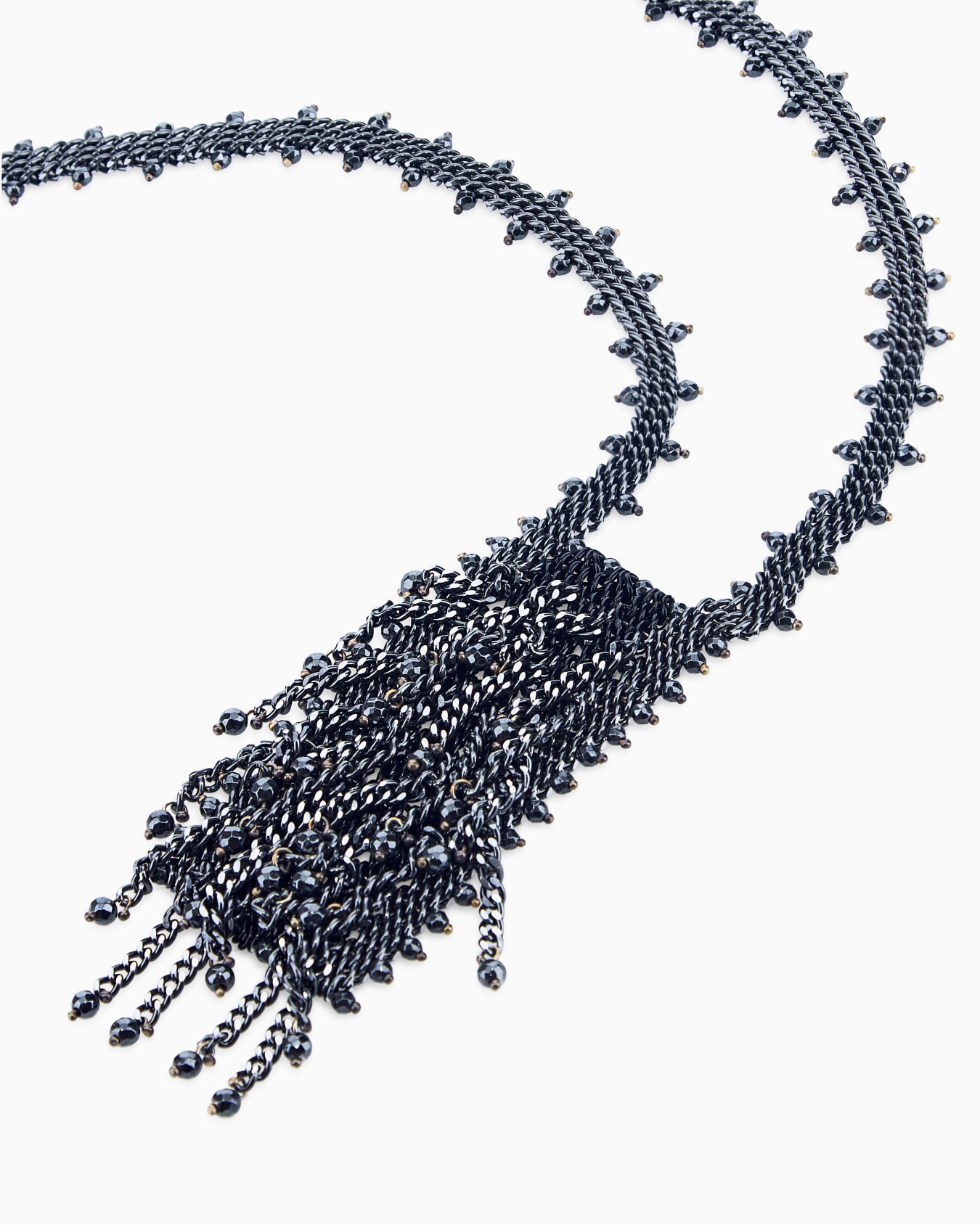 Necklace in aluminum and pyrite with bronze and silver Slide 1