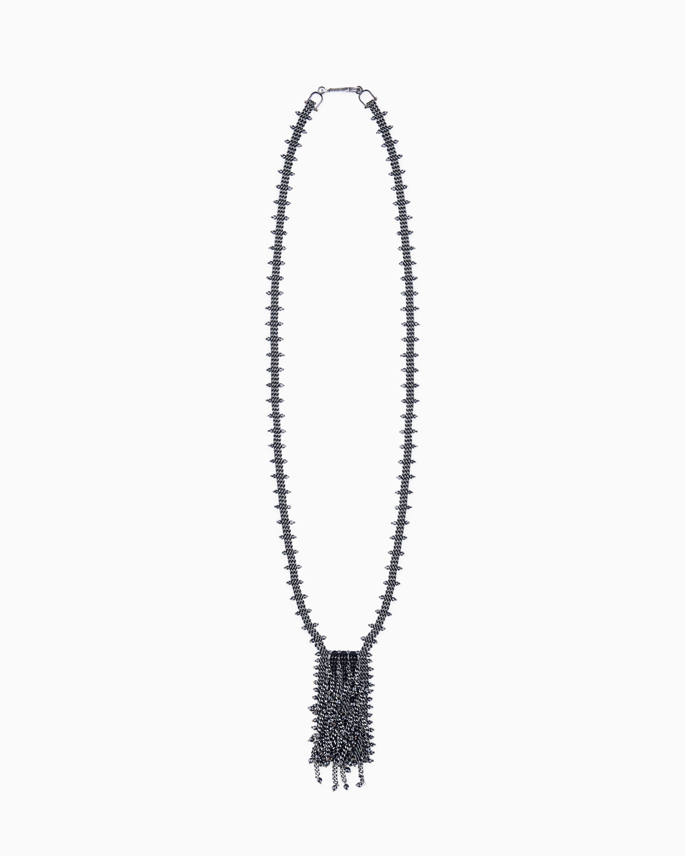 Necklace in aluminum and pyrite with bronze and silver Slide 0