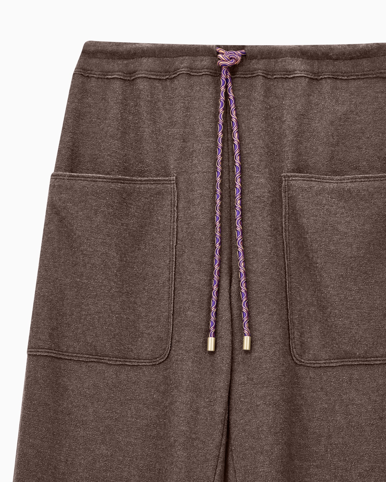 Jogging trousers with patch pockets in cashmere silk jersey Slide 3