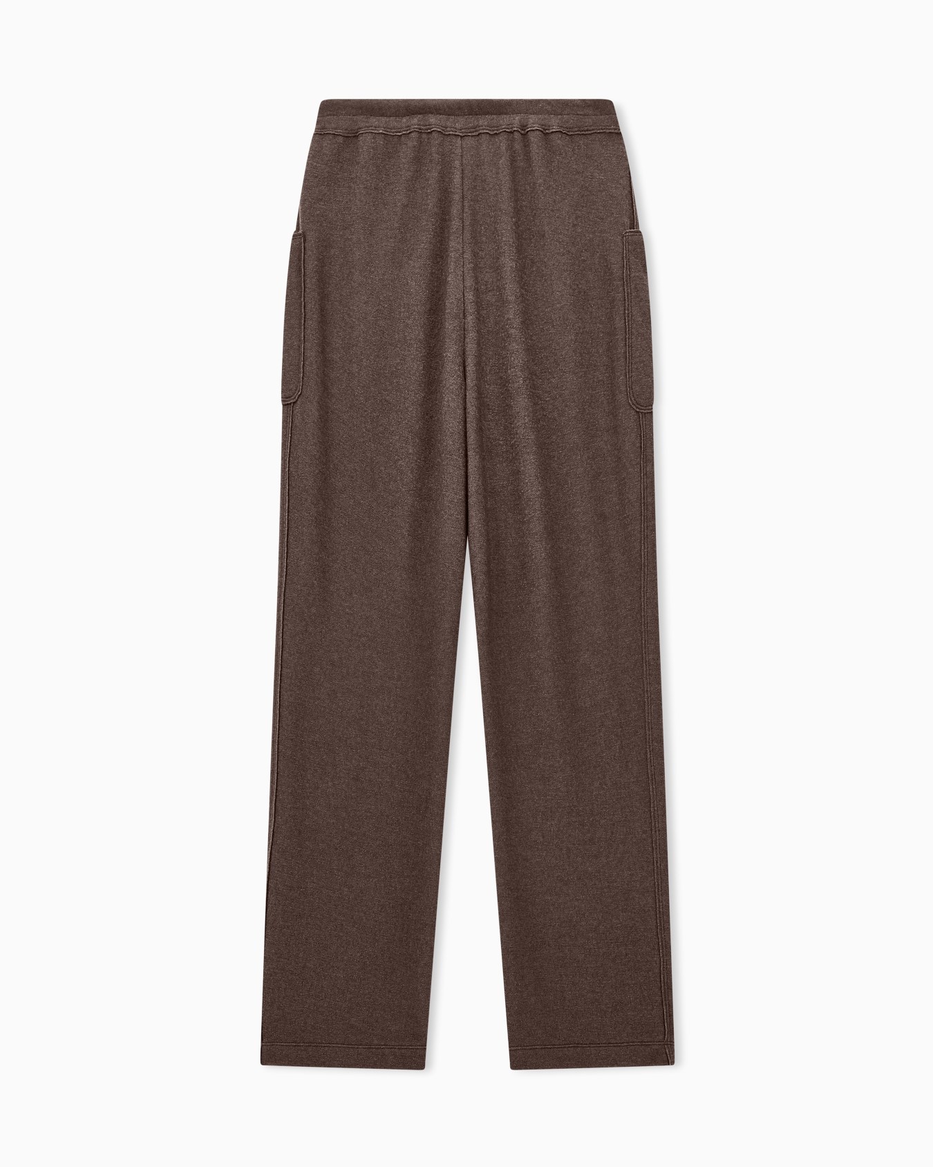 Jogging trousers with patch pockets in cashmere silk jersey Slide 2