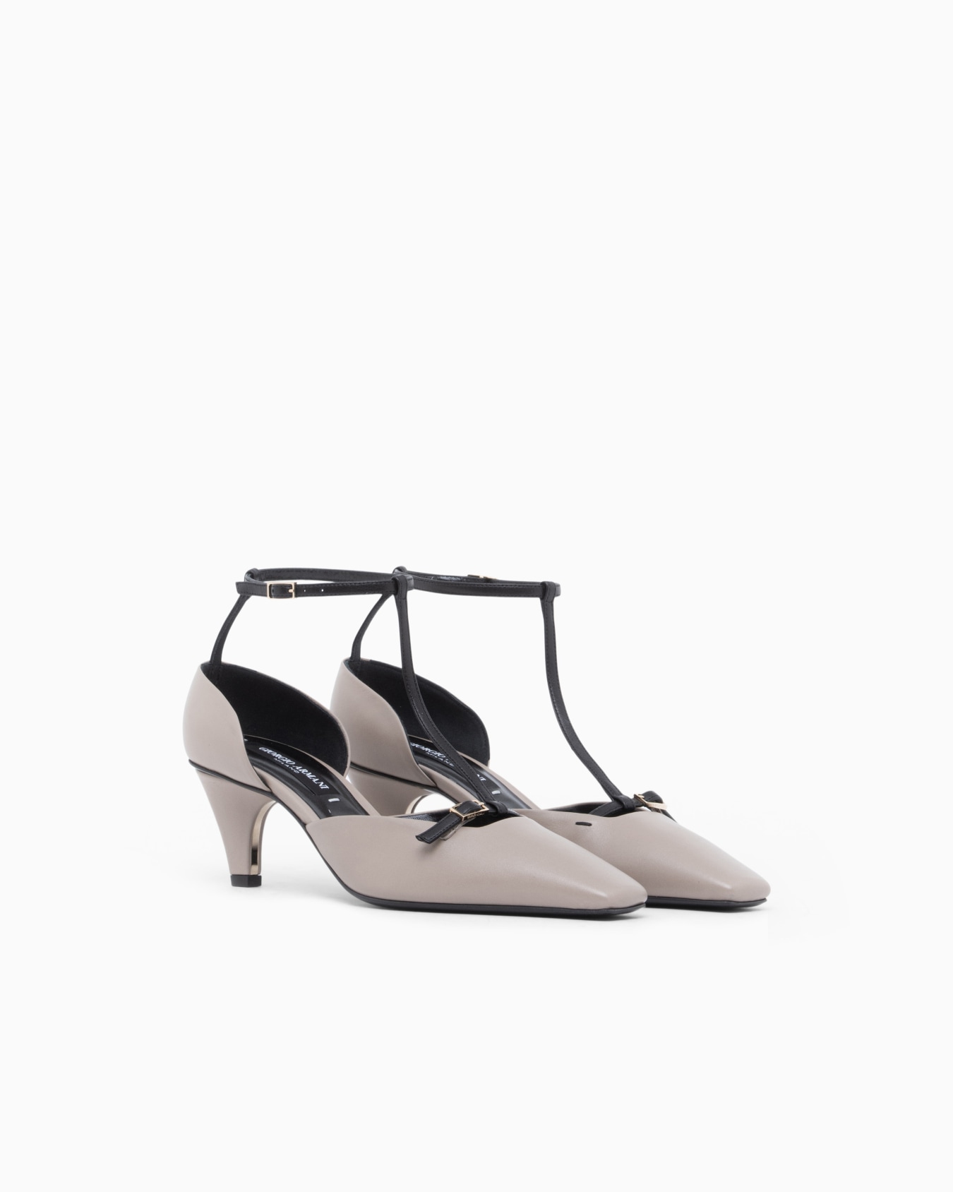 Decollete shoe leather upper and leather lining and sole Slide 1