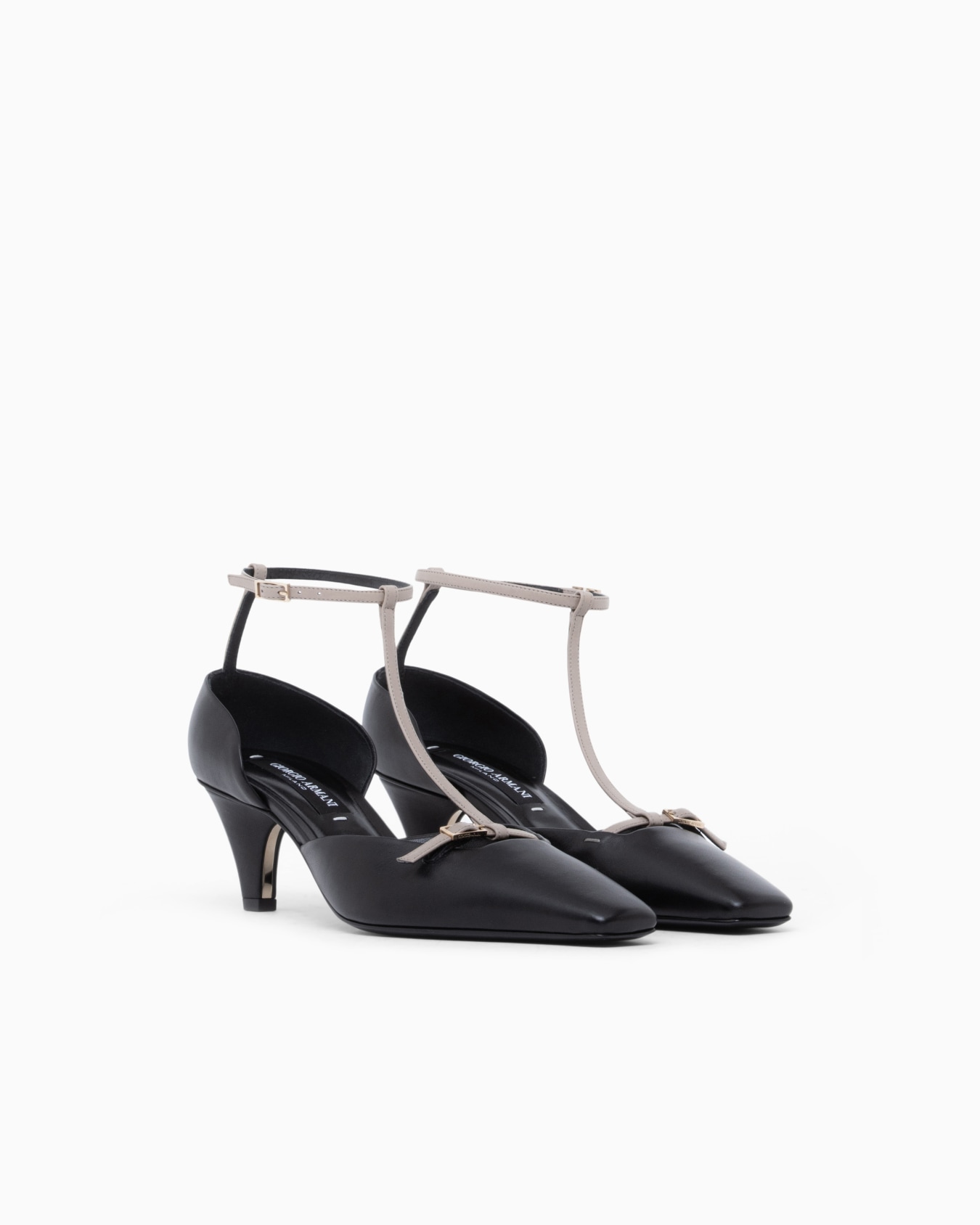 Decollete shoe leather upper and leather lining and sole Slide 1
