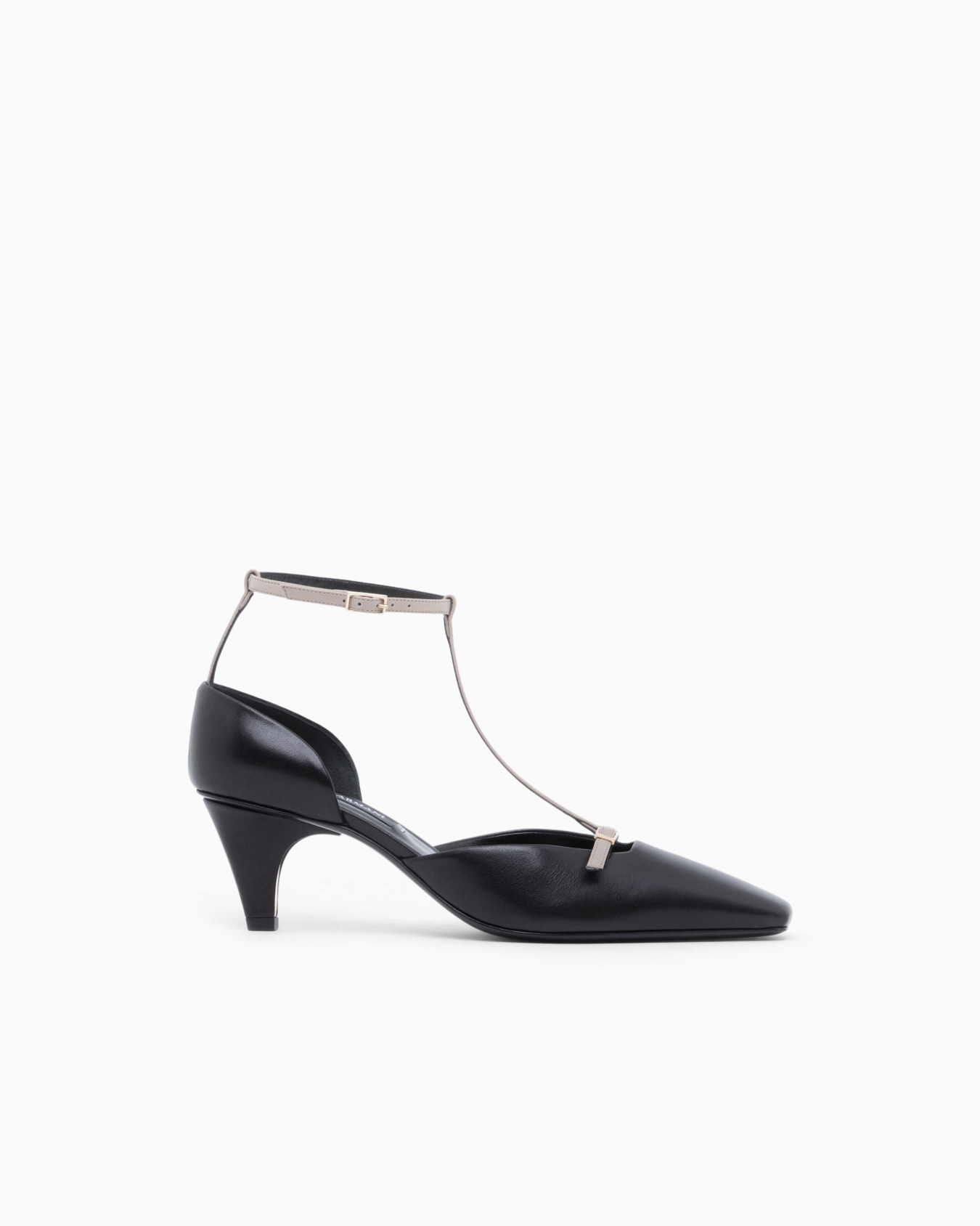 Decollete shoe leather upper and leather lining and sole Slide 0