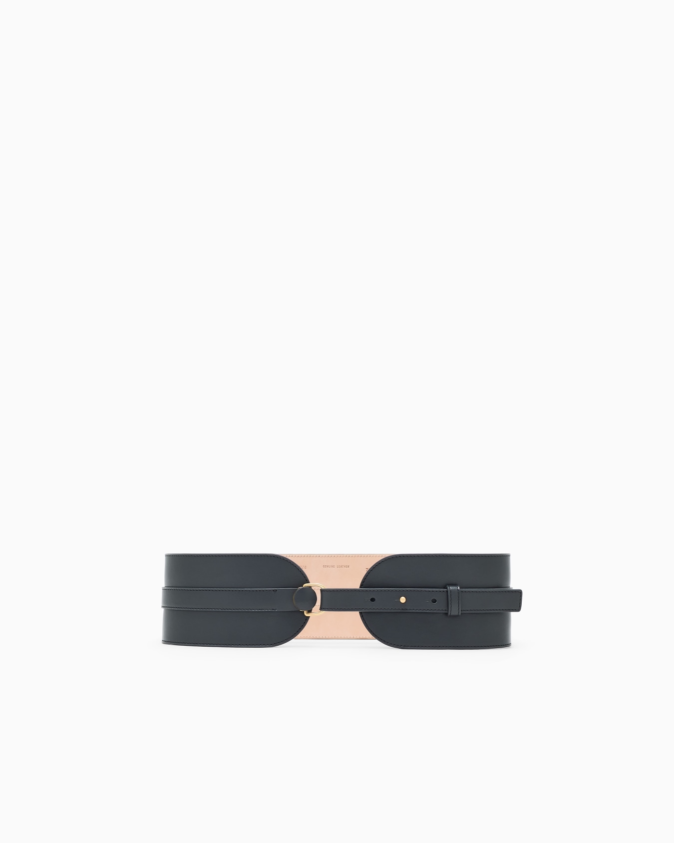 Fashion belt in polished leather Slide 0
