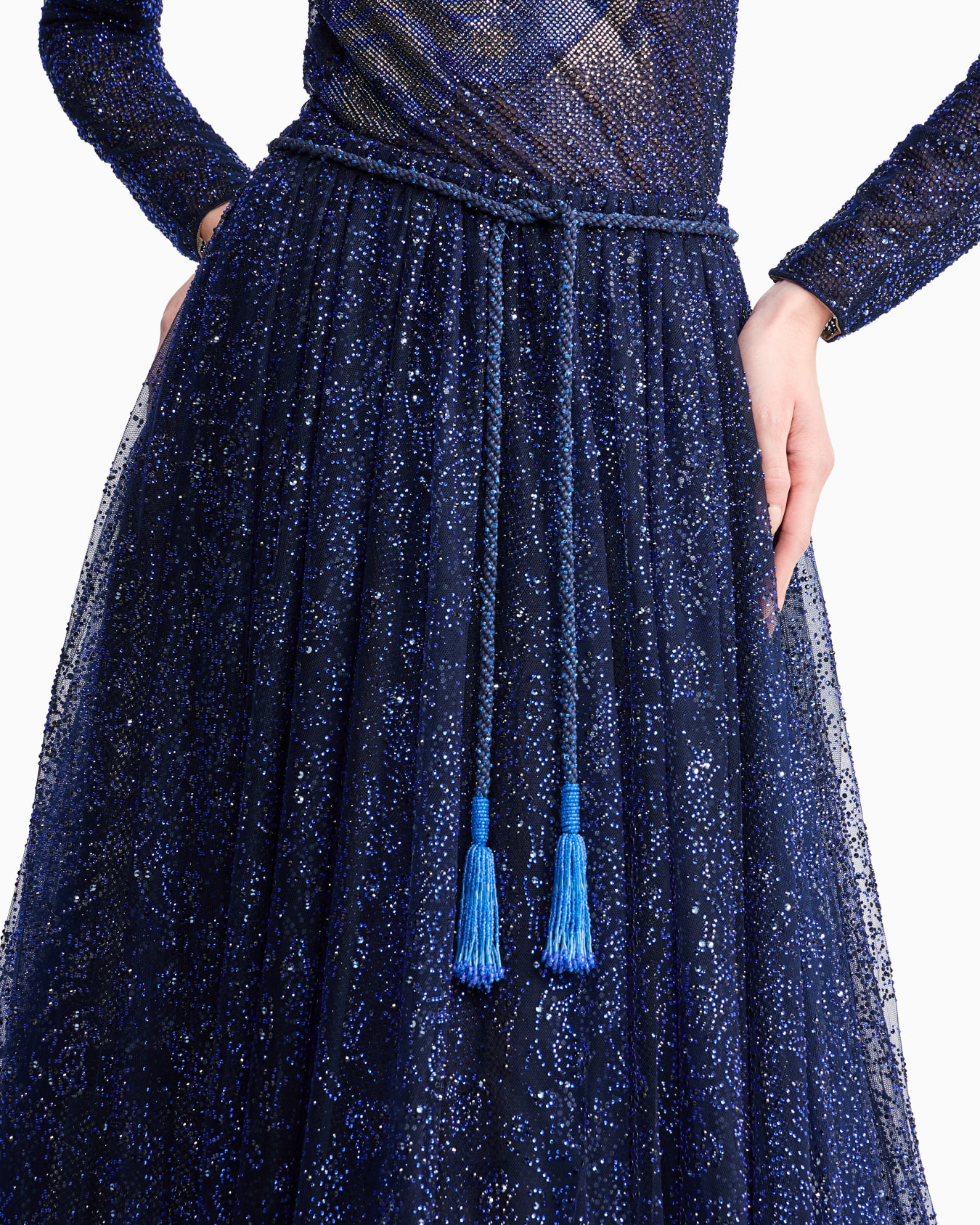 Long skirt in tulle and rhinestones Slide 4