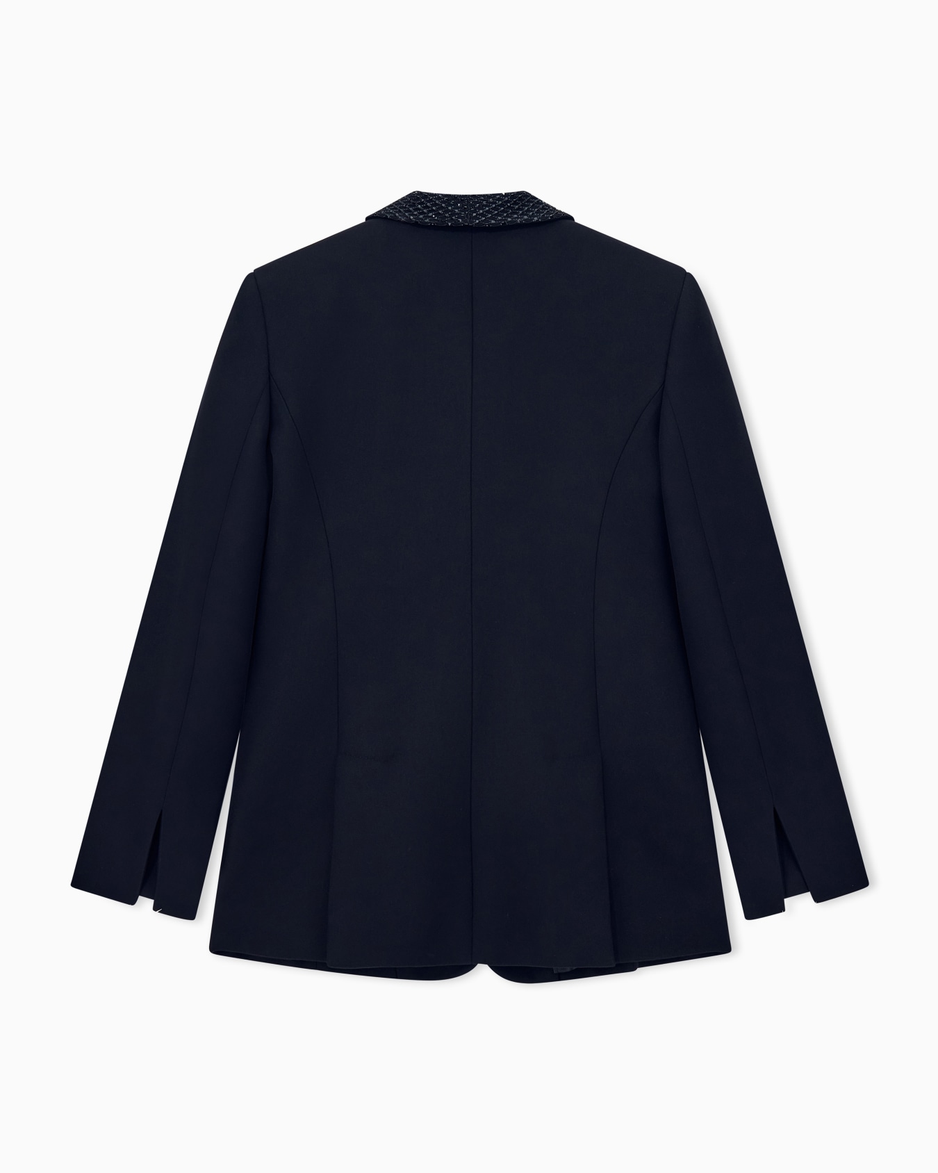 Embroidered jacket silk cady tuxedo with rhinestone lapel Slide 1