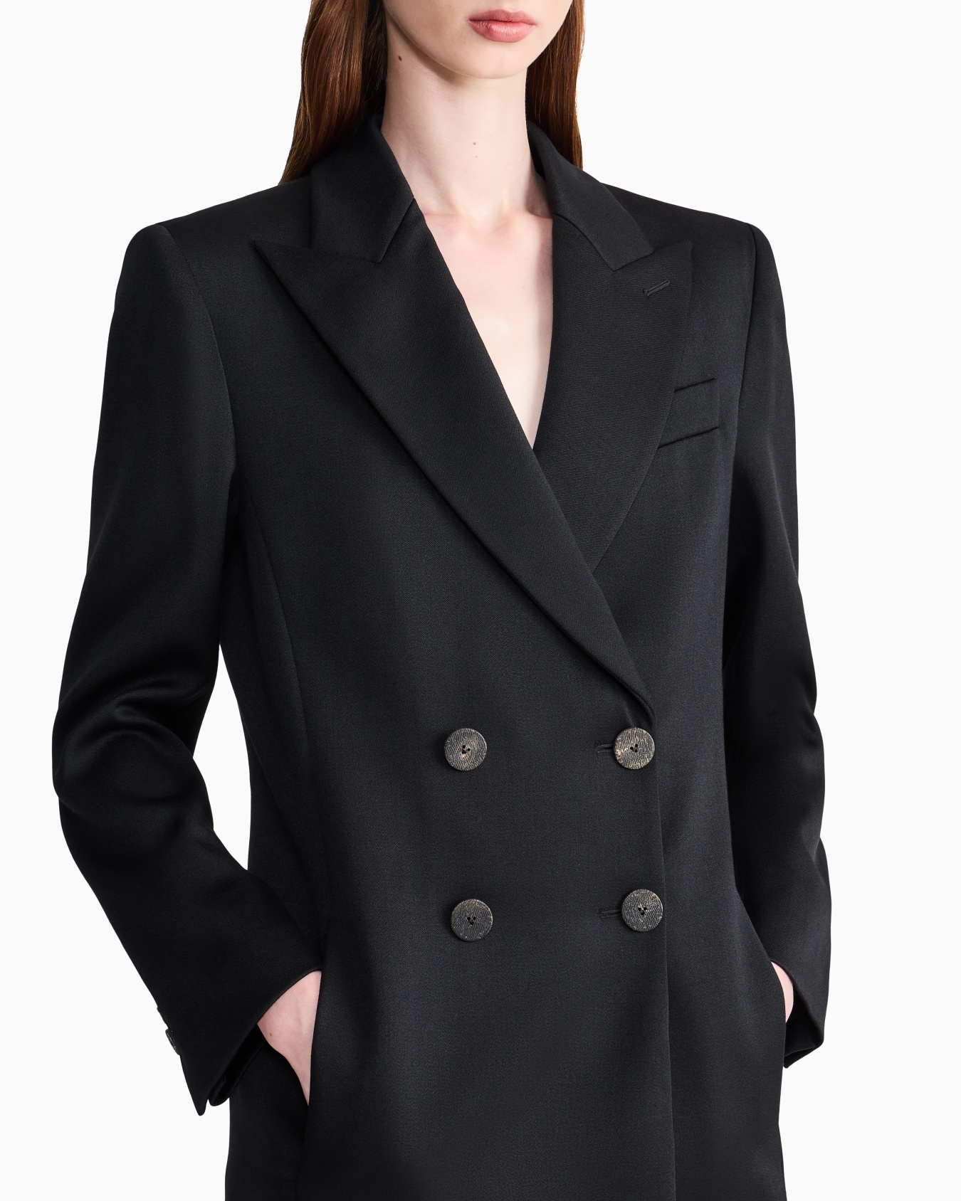 Double-breasted blazer in double wool with peak lapels Slide 6