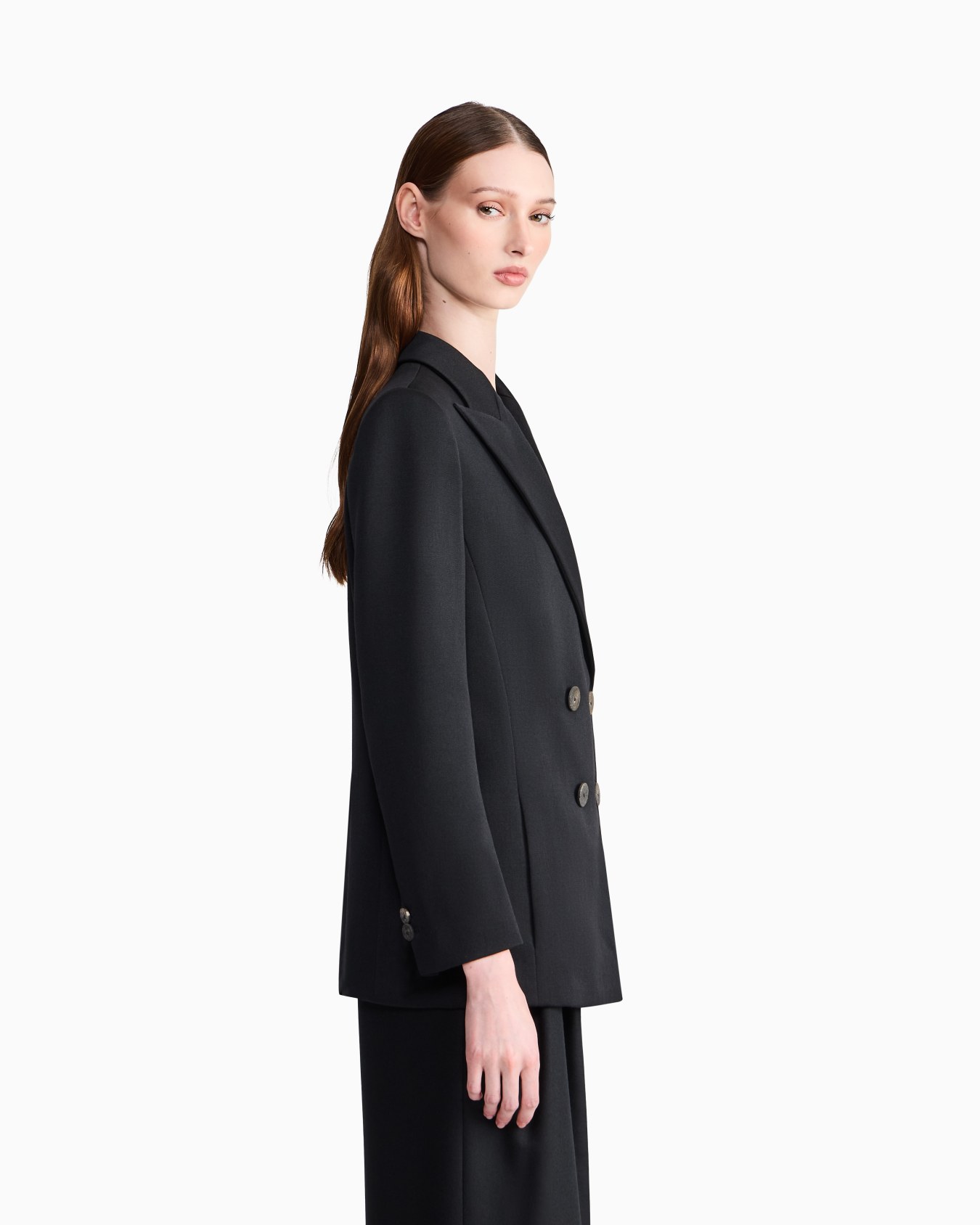 Double-breasted blazer in double wool with peak lapels Slide 7