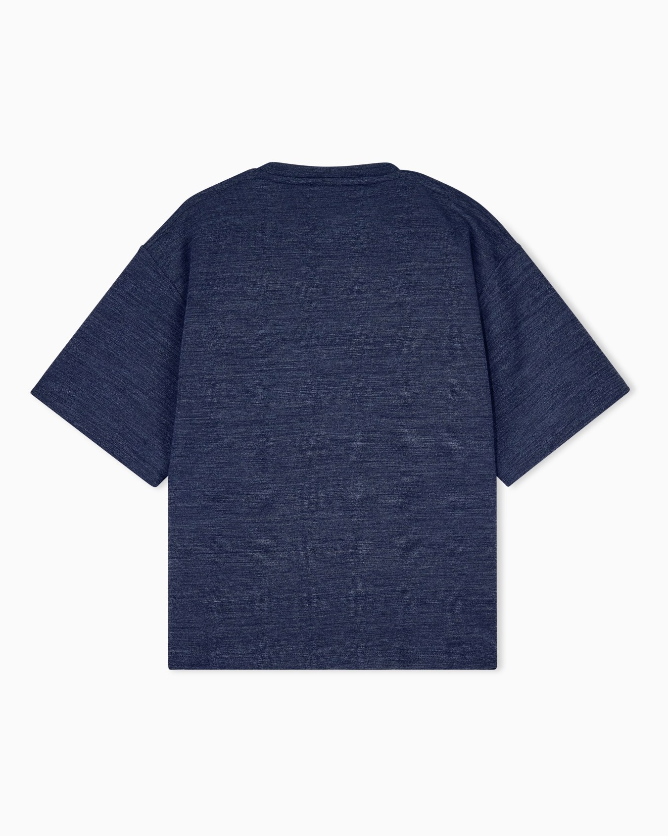 ウールとコットンのデニム風Tシャツ、マイクロビーズ刺繍付き スライドする 2