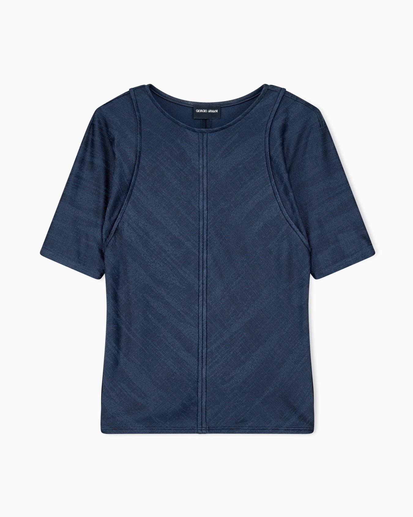 Jumper Viskose-T-Shirt im Lagen-Look mit Chevron-Muster Folie 0